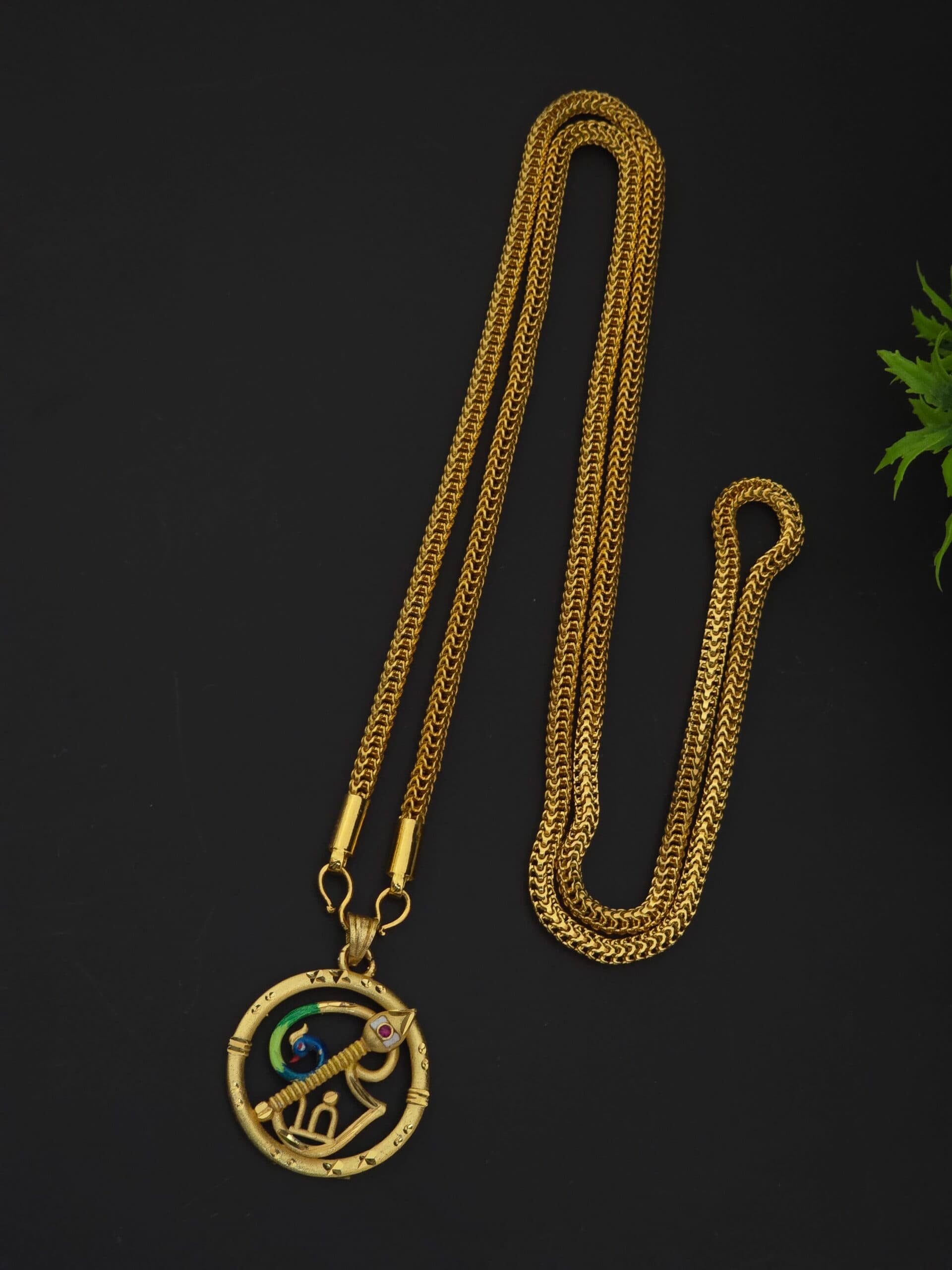Premium foaming 32 inch enamel om dollar chain dollar chain