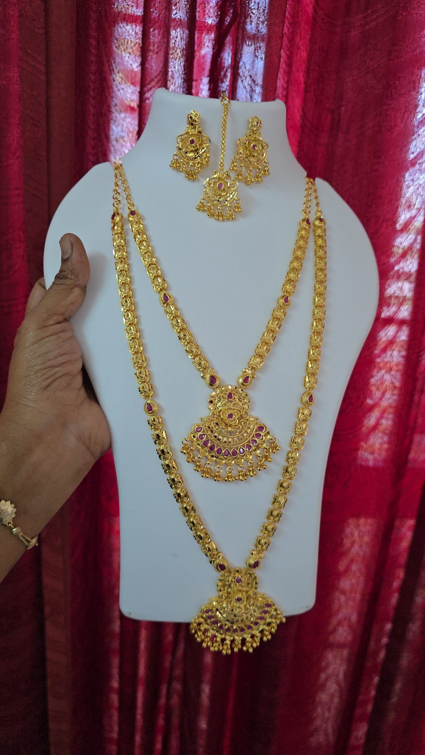Premium foaming wedding combo with earings