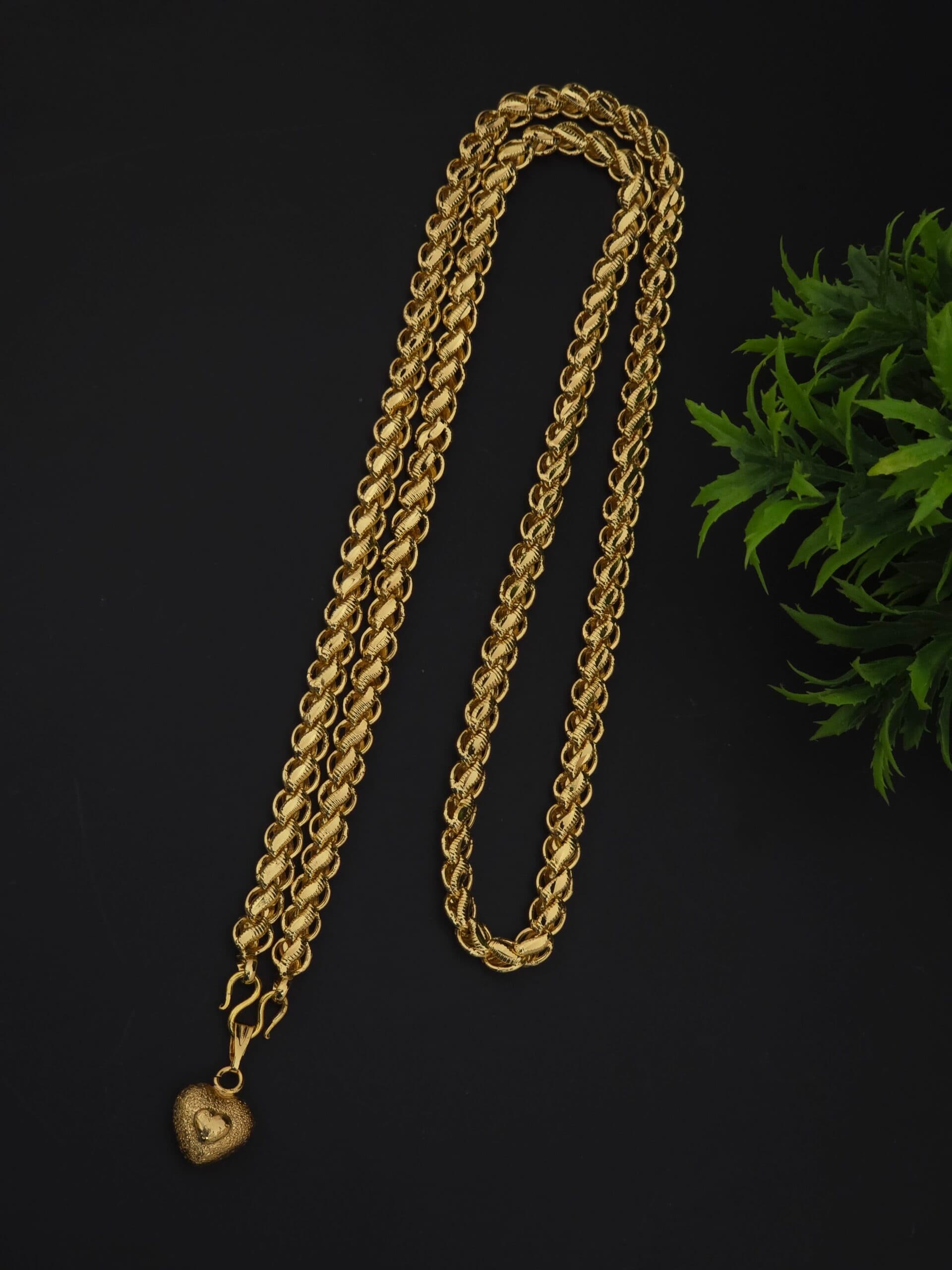 Premium foaming 24 inch heart dollar chain