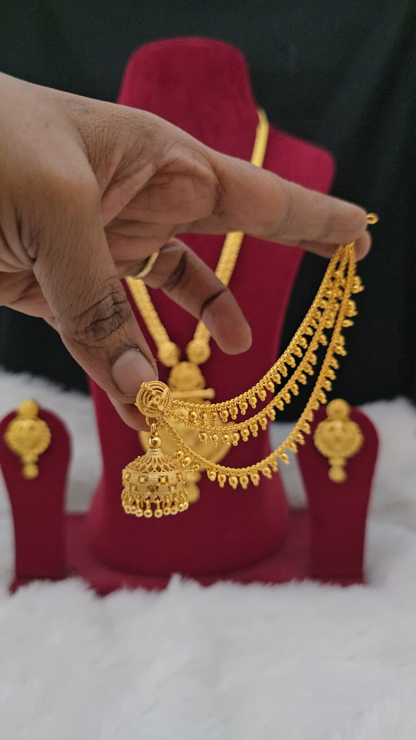 Premium foaming jhumka with mattal