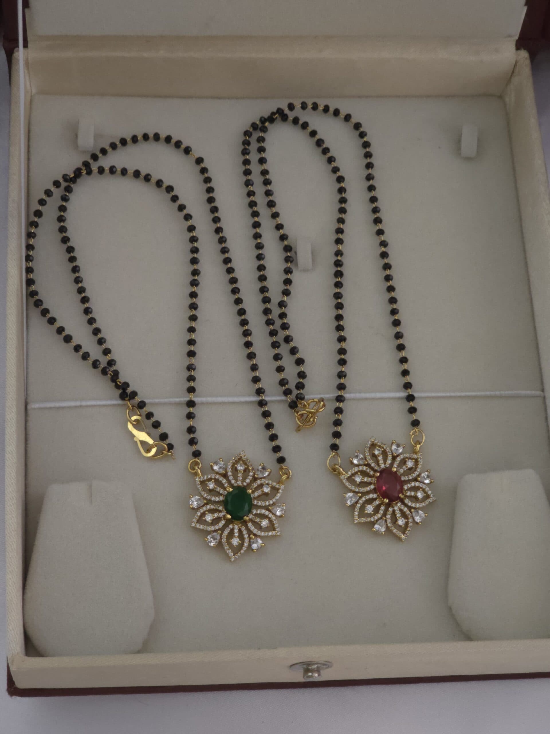 Premium Matt finish black beads mutli necklace