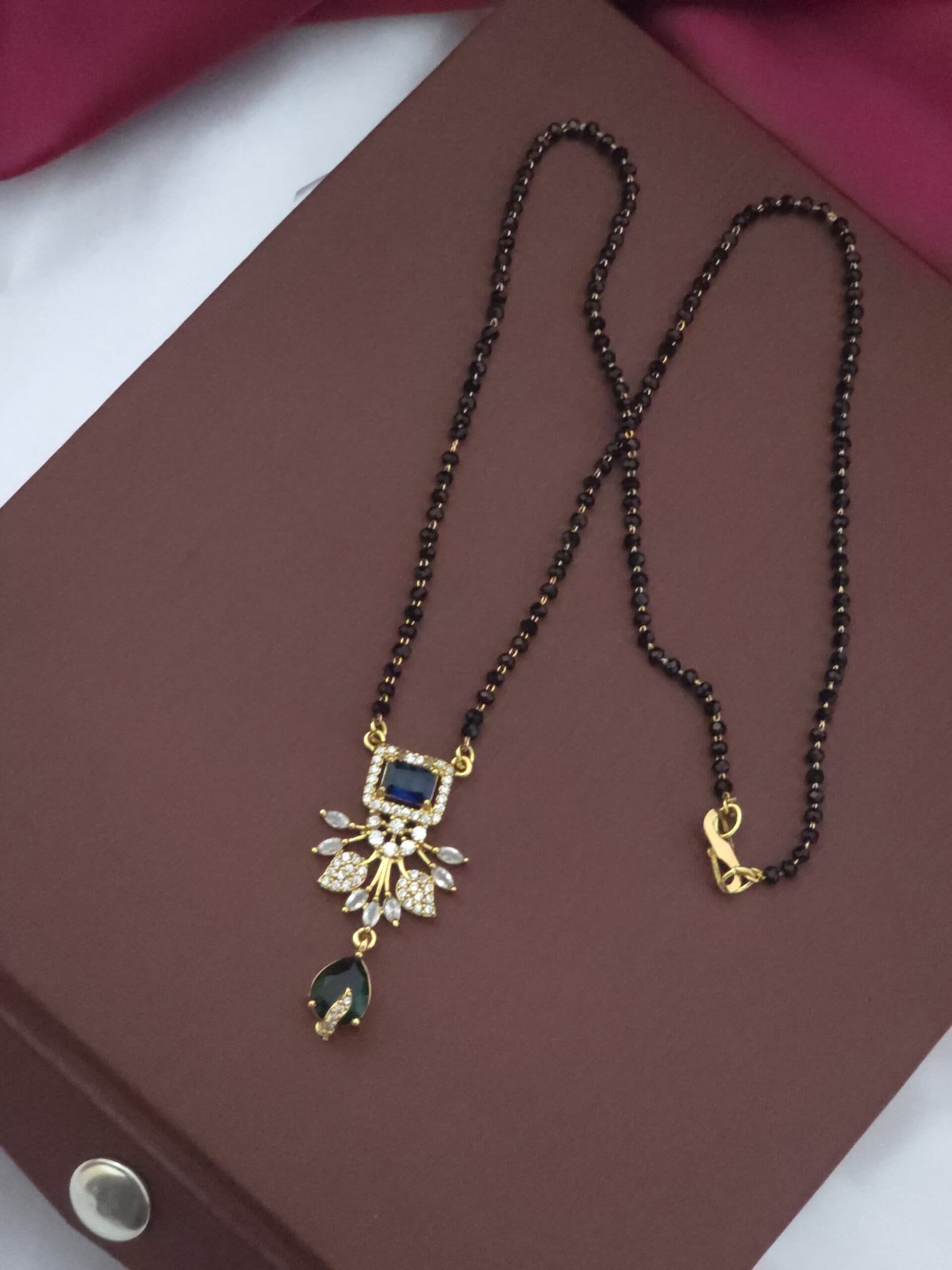 Premium Matt finish black beads mutli necklace