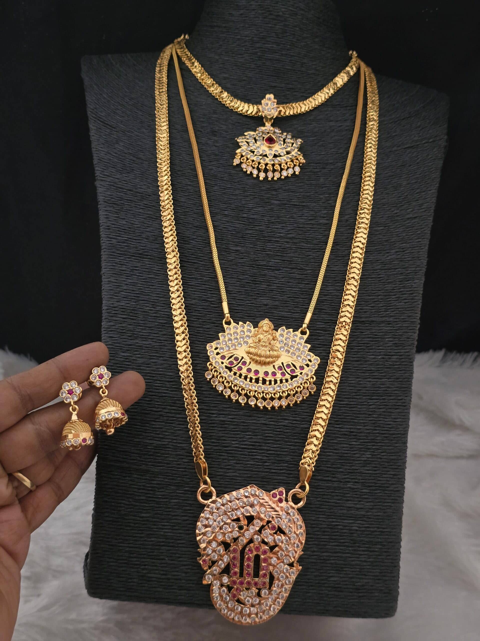 Premium impon devotinal combo with jhumka
