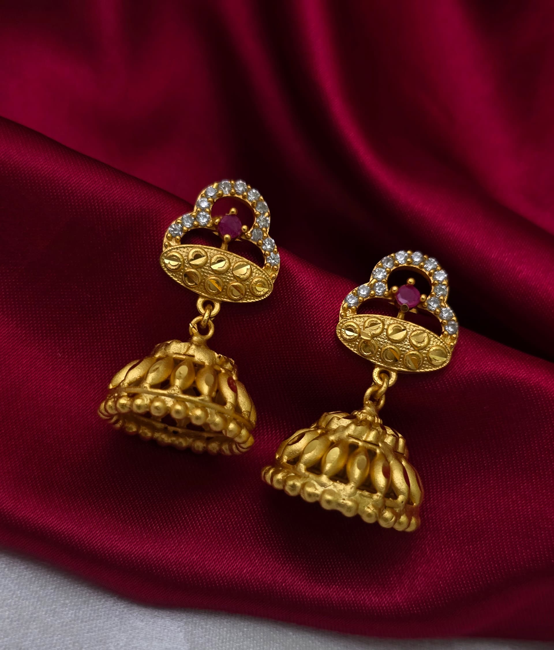 Premium foaming AD stone jhumka