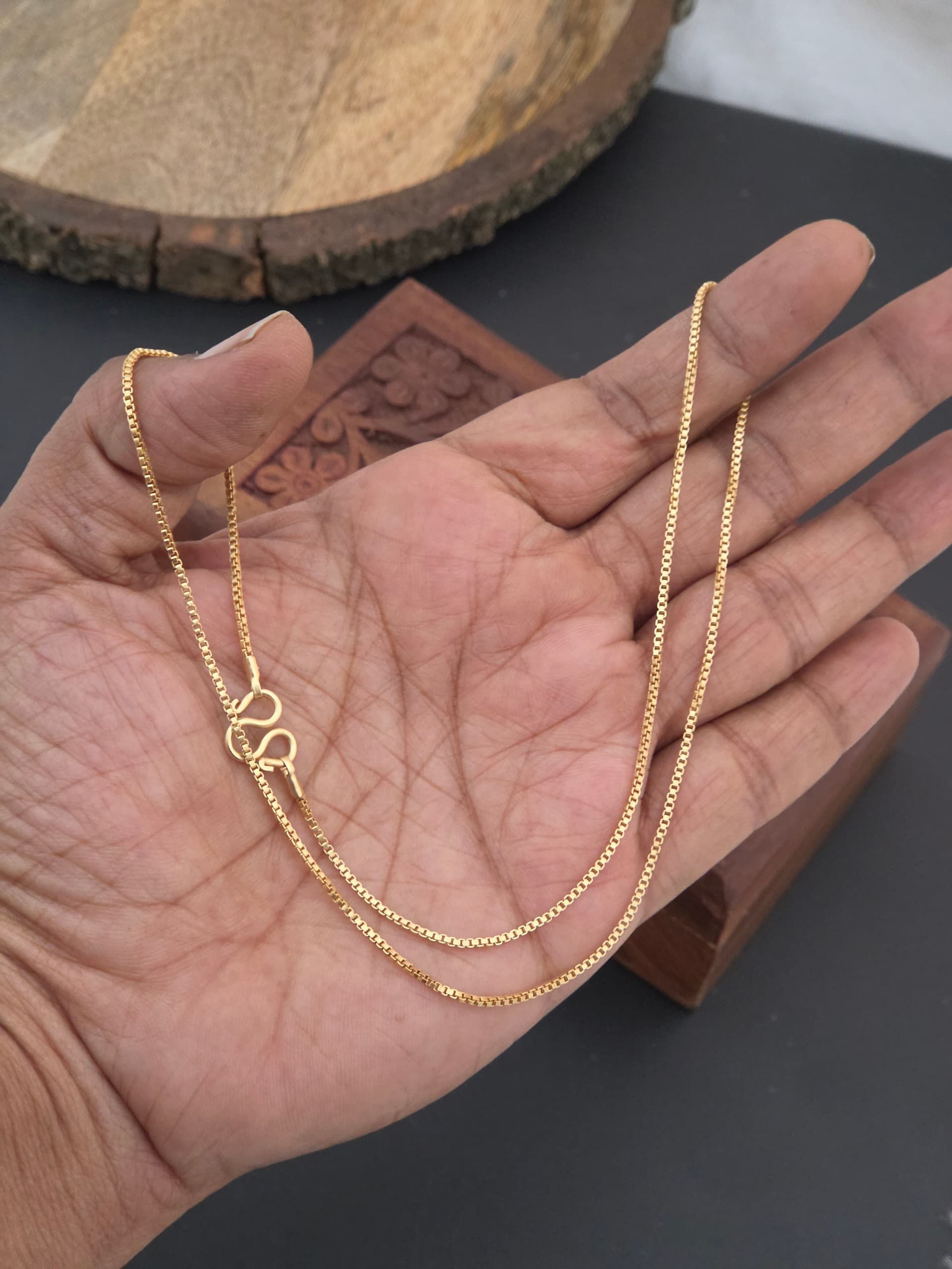 Premium impon one line square chain
