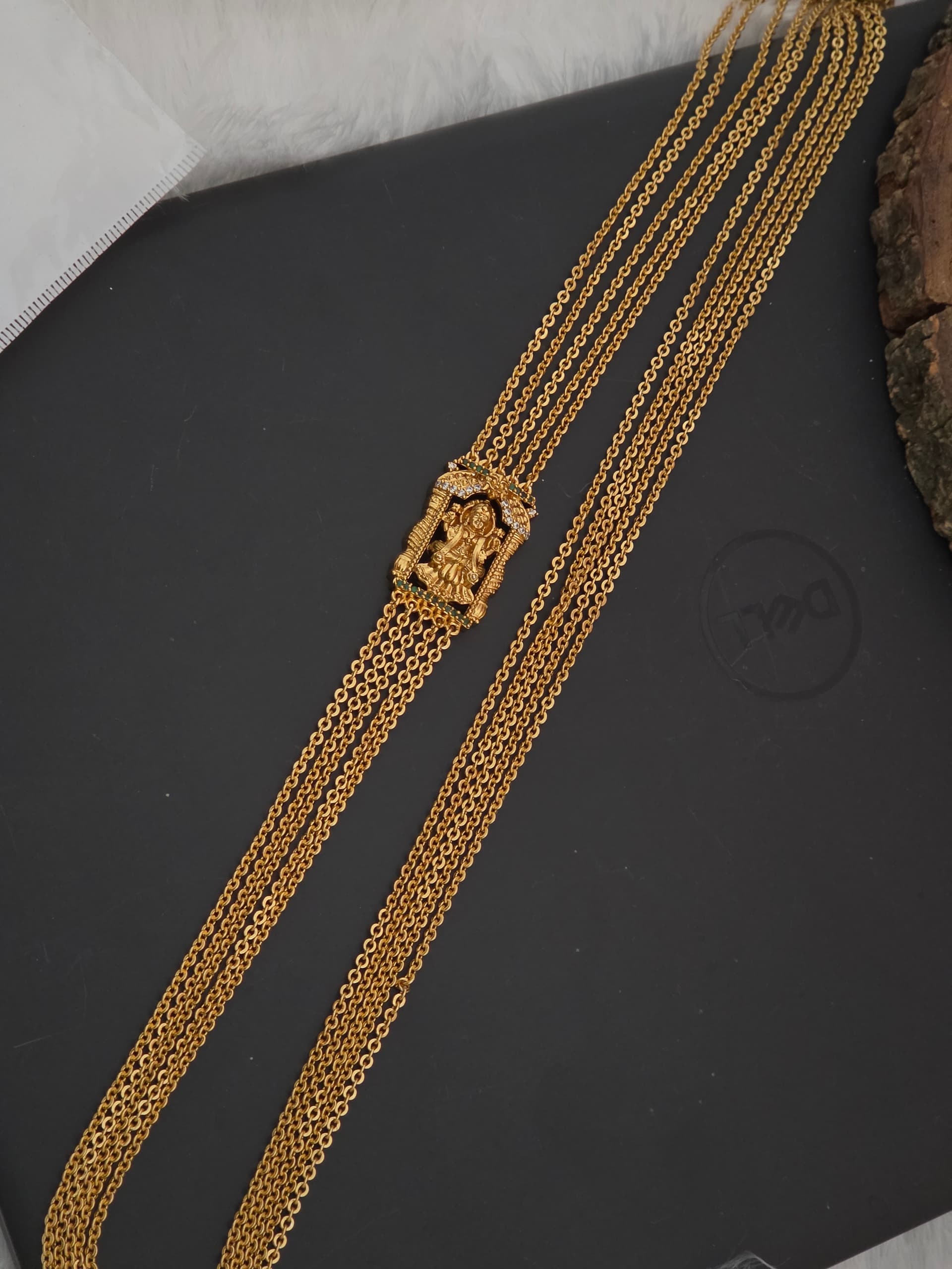 Premium matt layer lakshmi mugappu chain