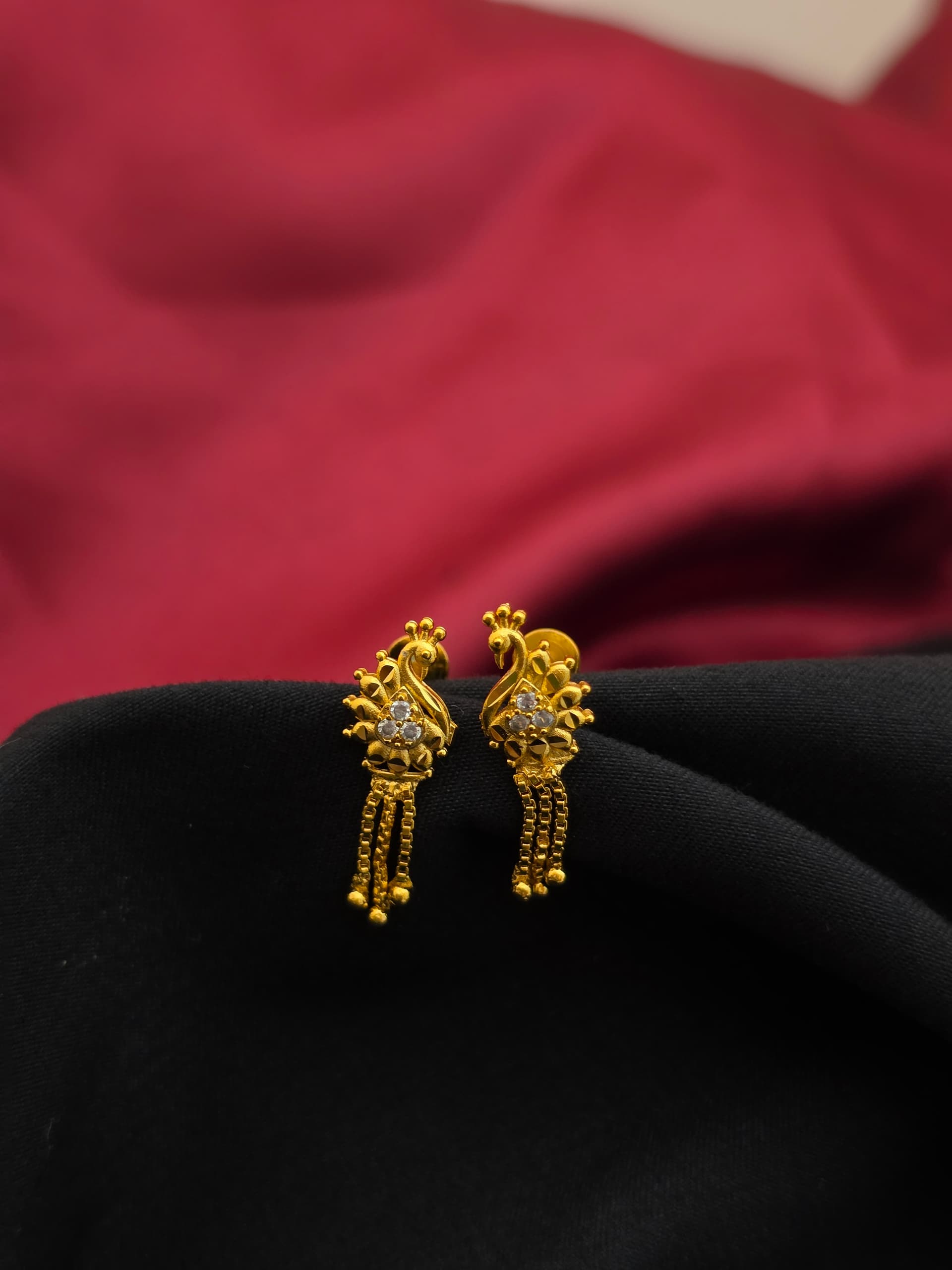 Premium foaming ad stone chain drops earing