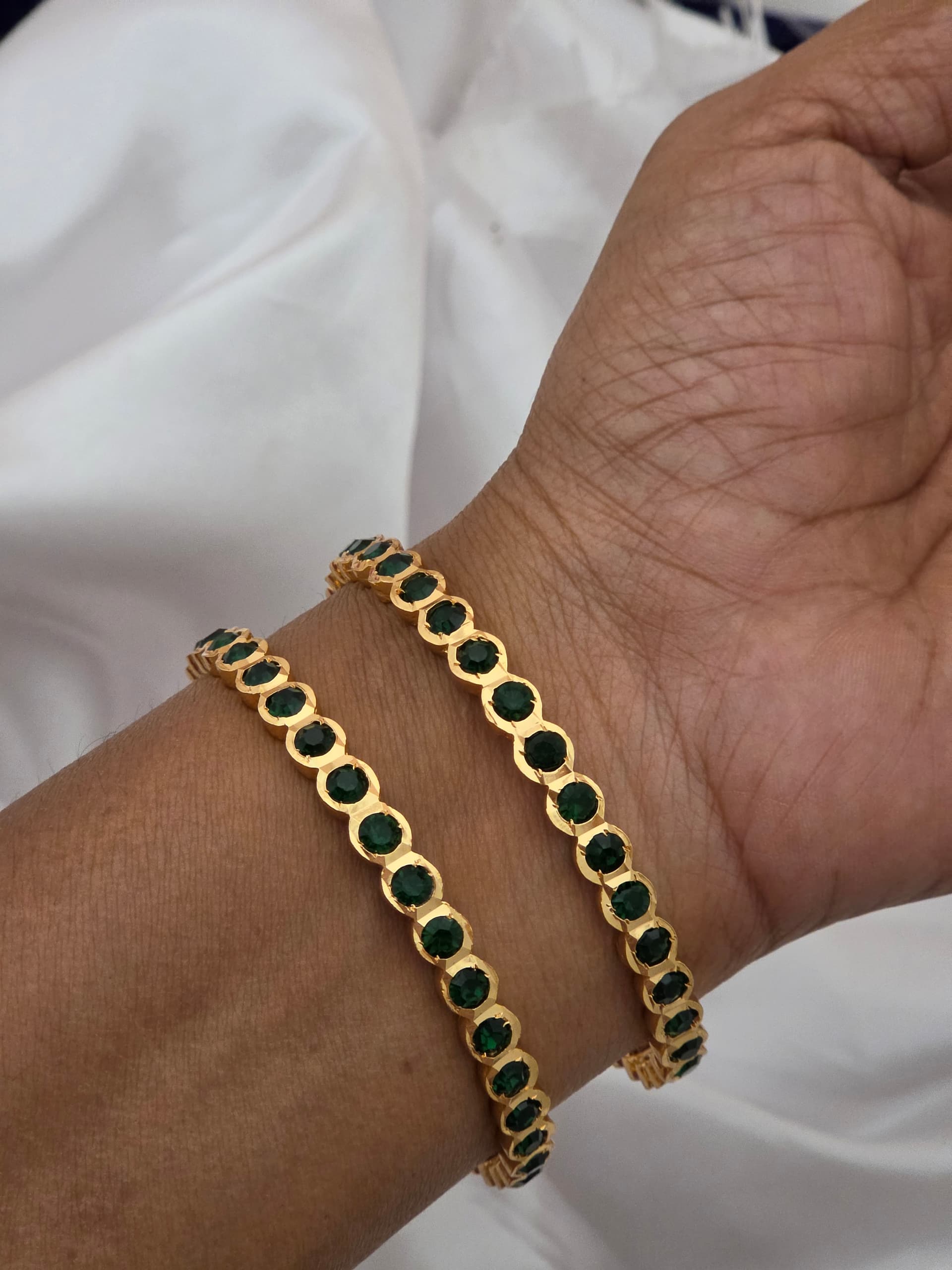 Premium impon emerald bangle