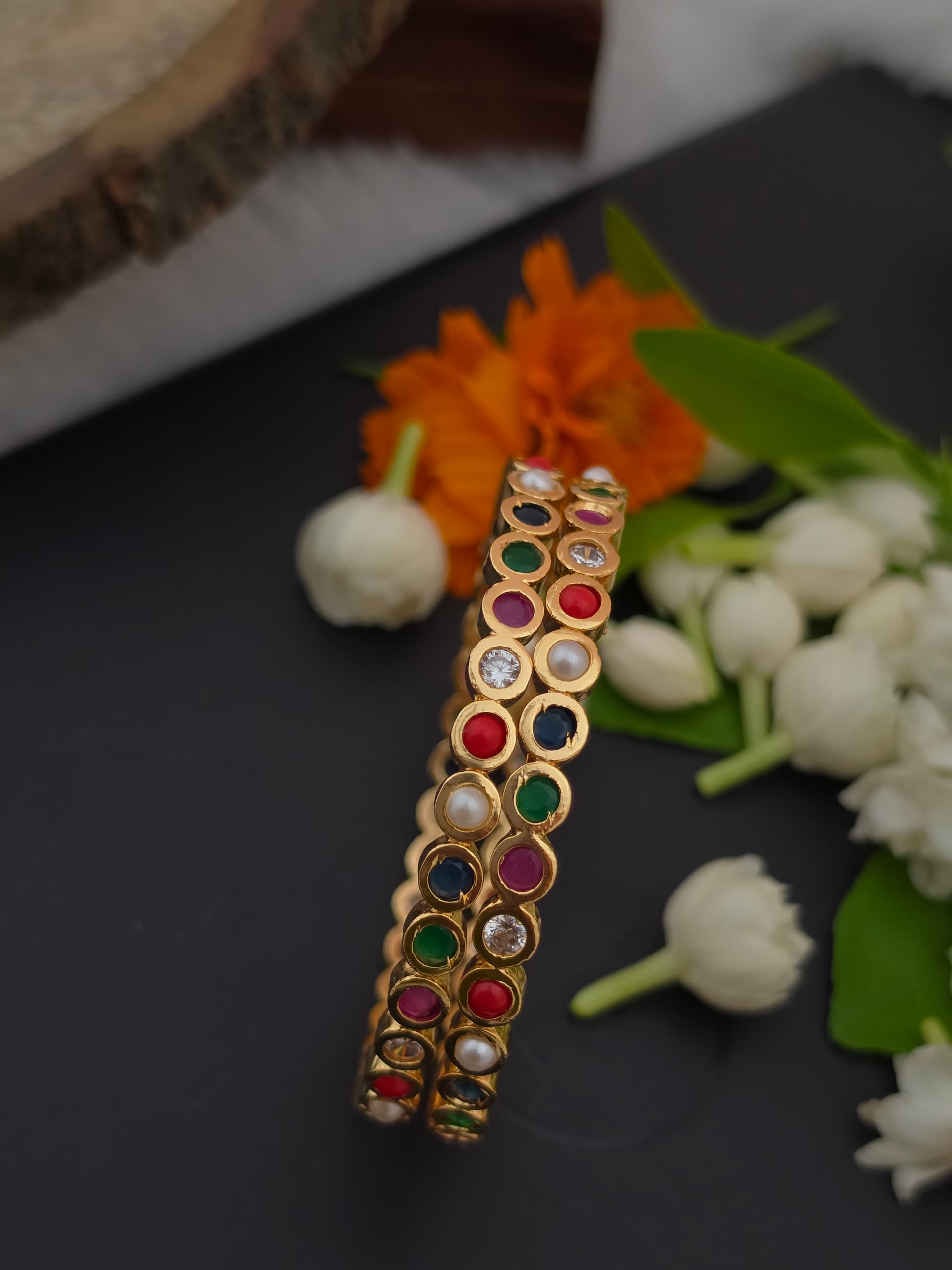 Premium impon navaratna stone bangle