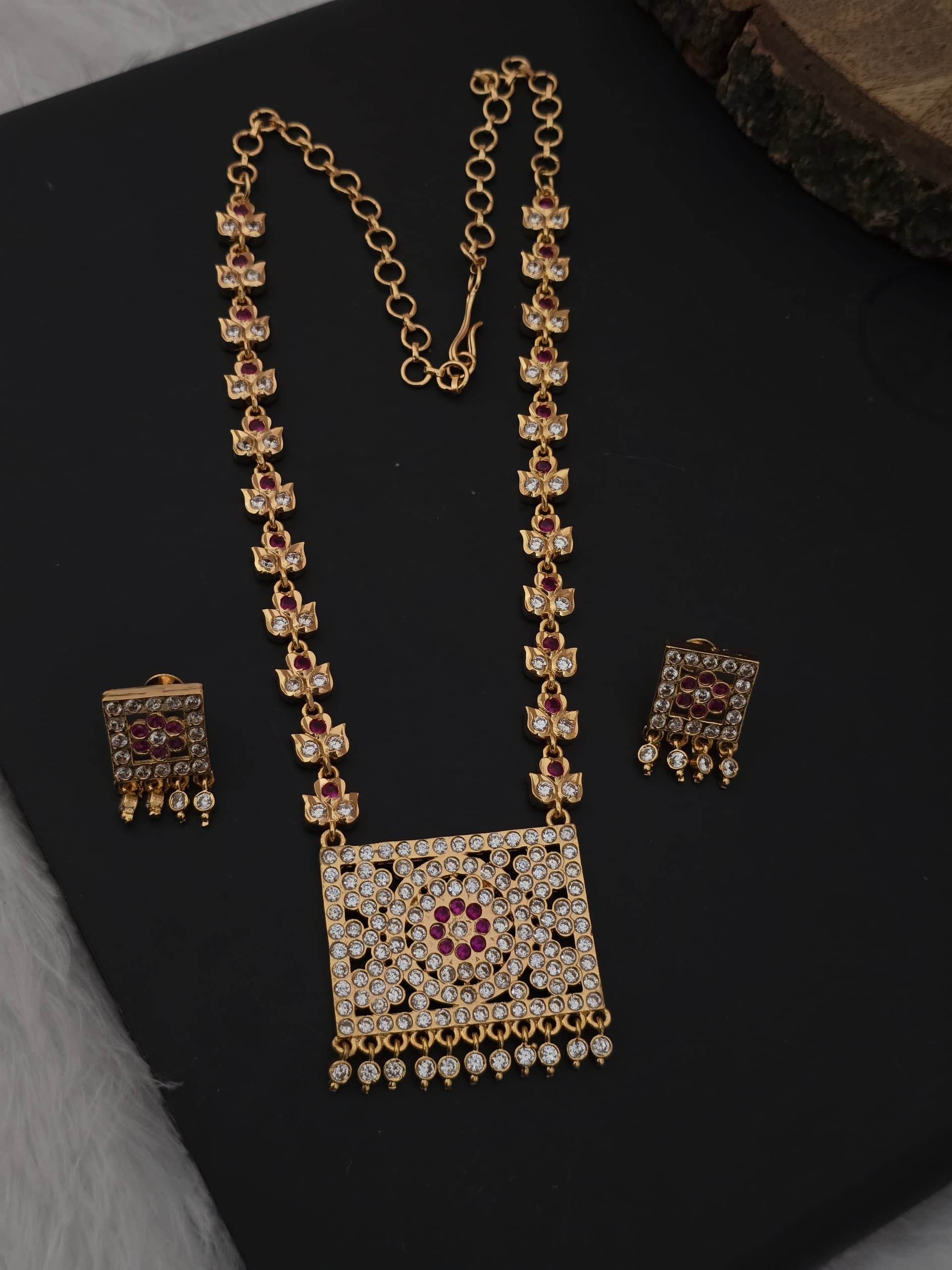 Premium impon AD stone kalasar haram with stud