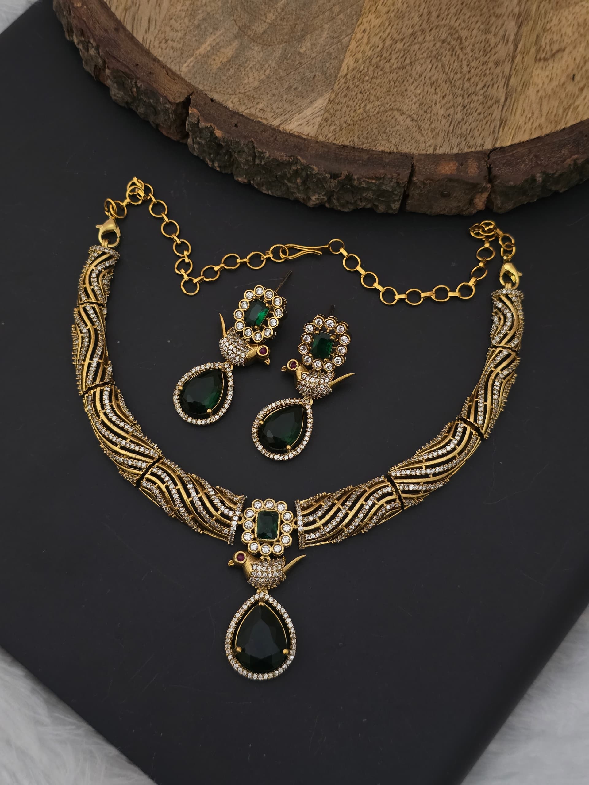 Premium matt emerald AD stone hustlii