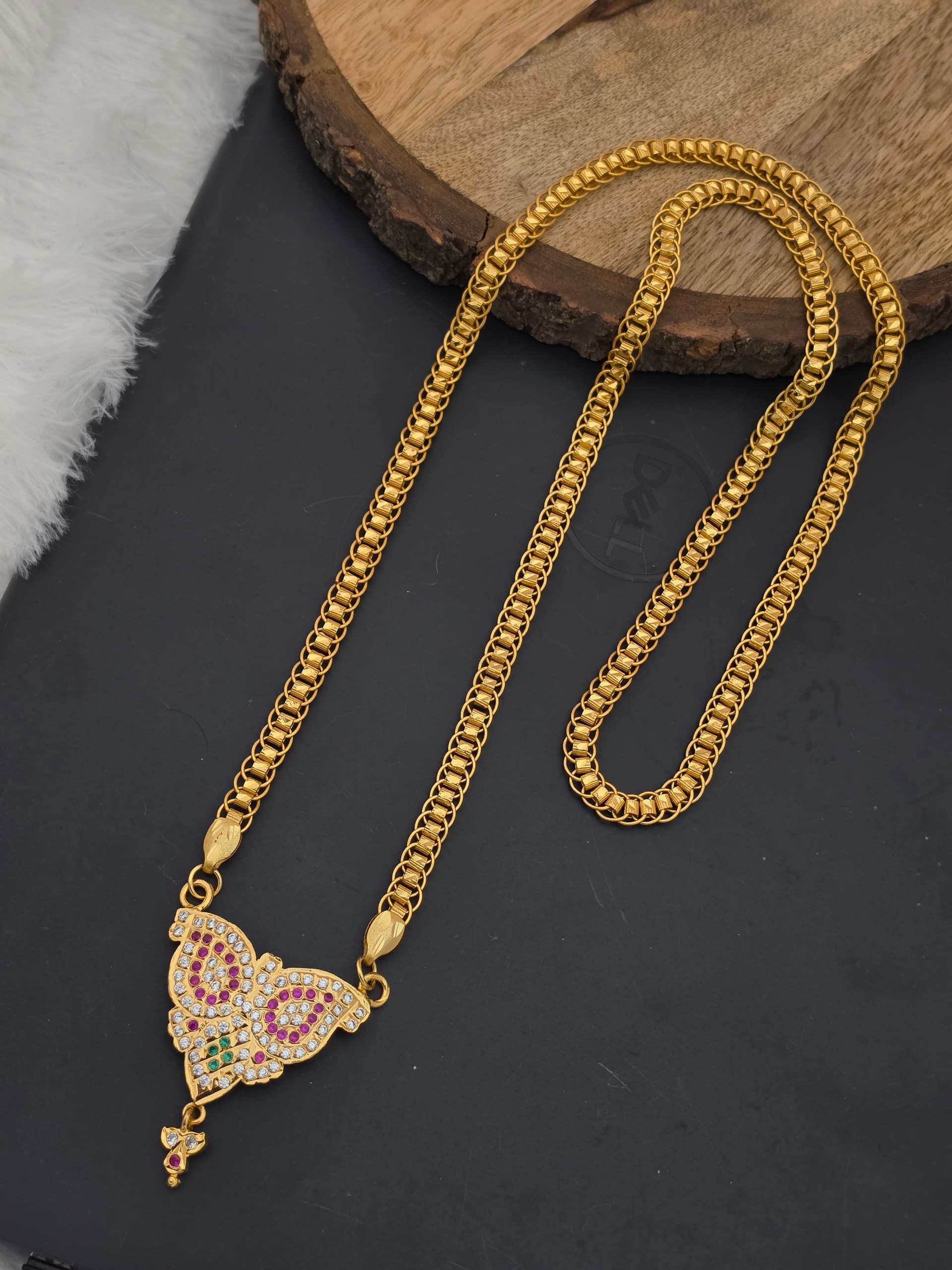  Premium impon AD stone 28 inch dollar chain 