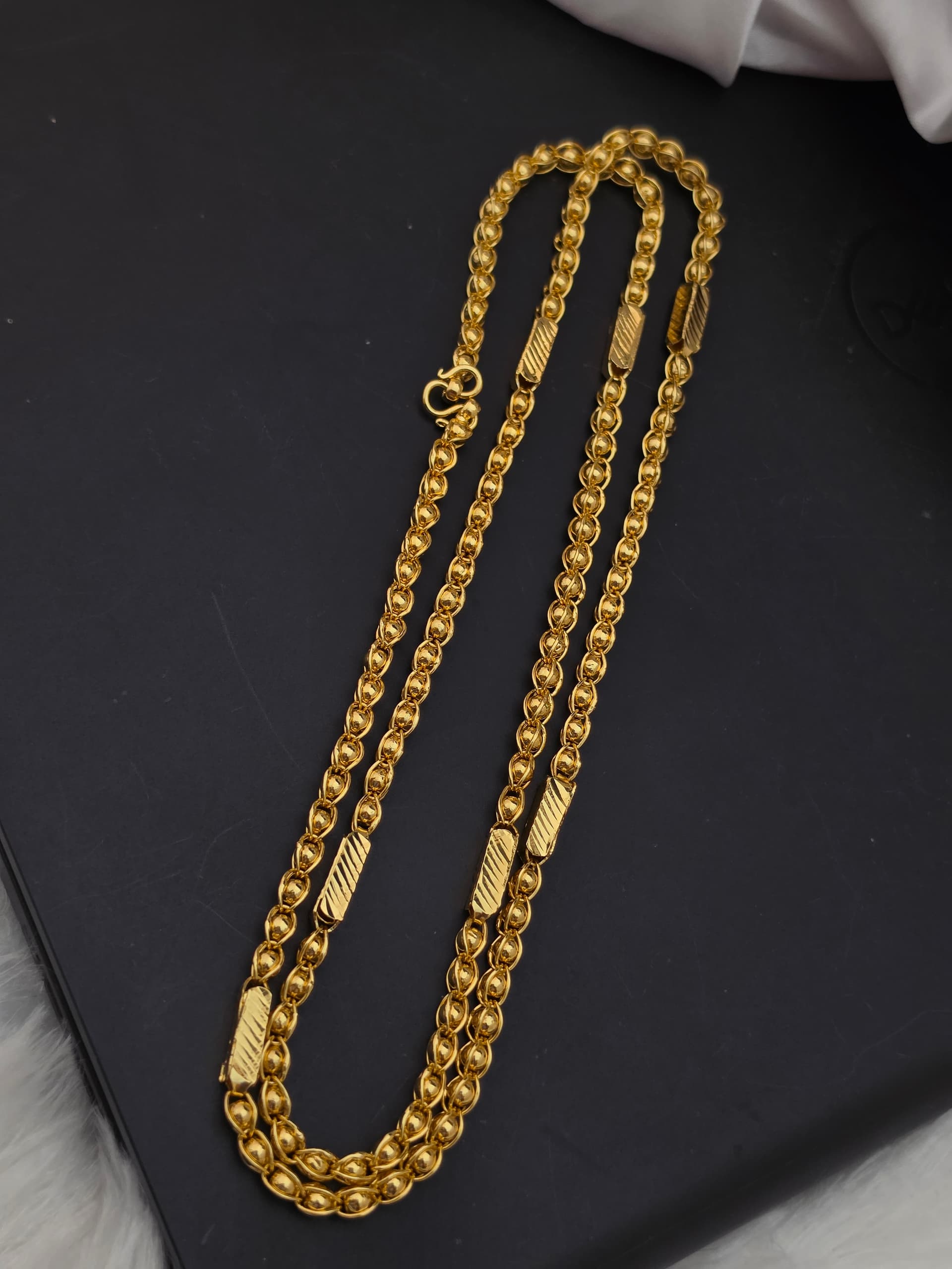  Premium foaming chain real gold heavy ball chain 