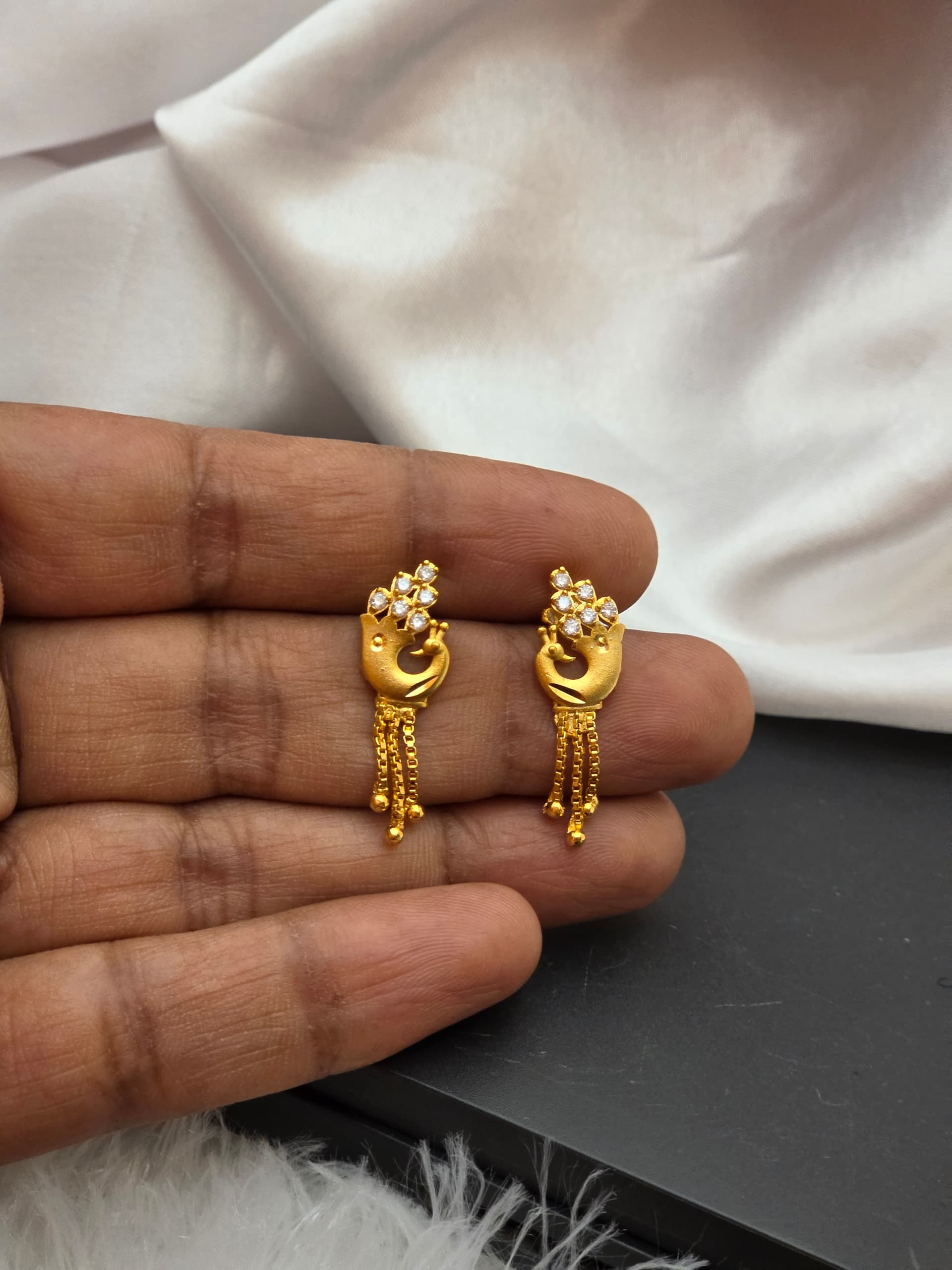 Premium foaming ad stone chain drops  earing