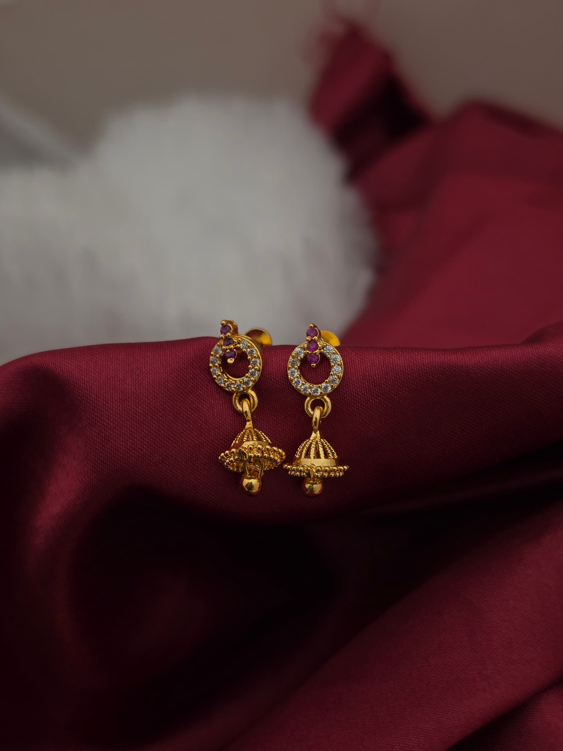  Premium foaming ad stone jhumka
