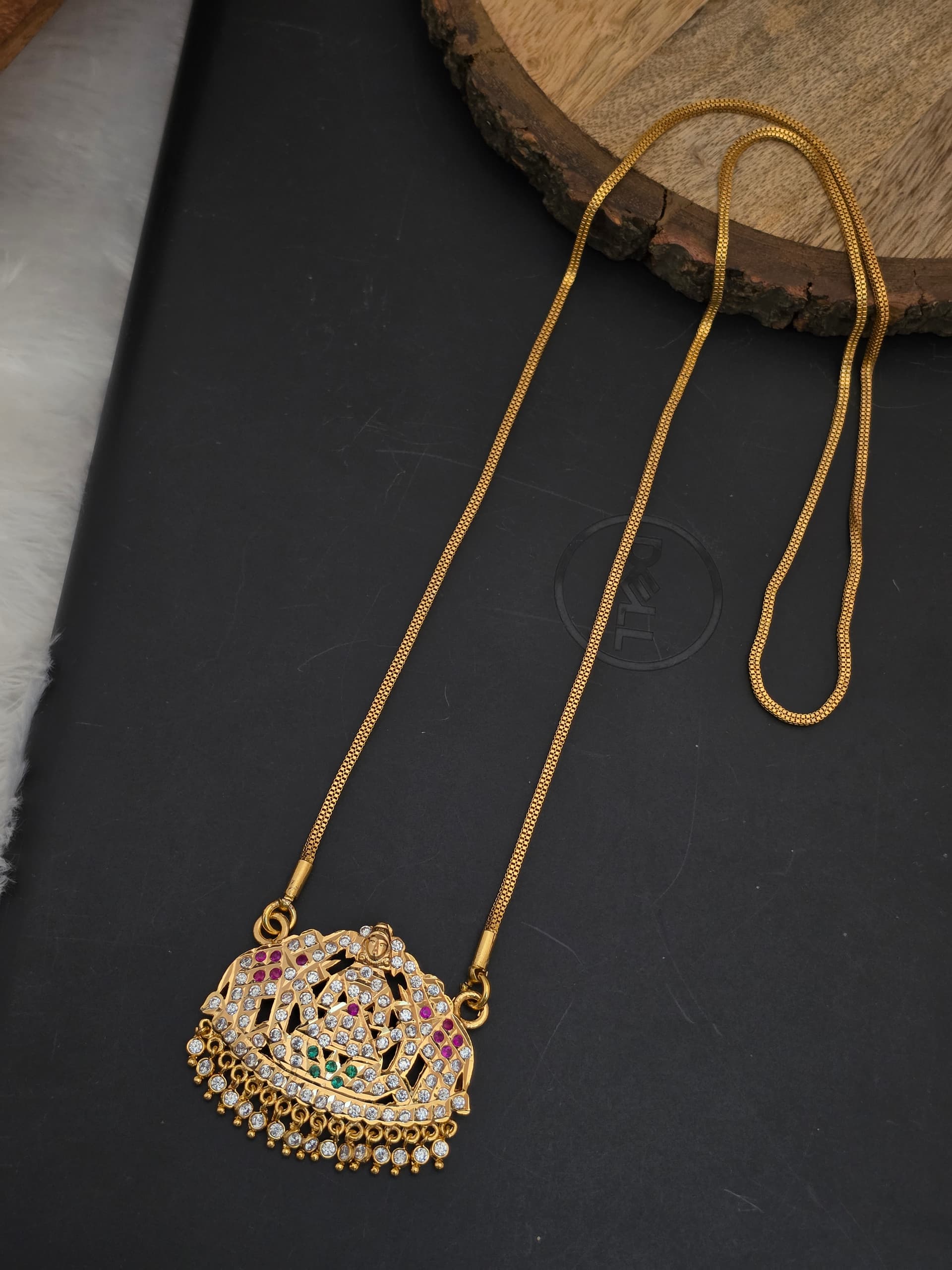 Premium  impon 32 inch lakshmi dollar chain