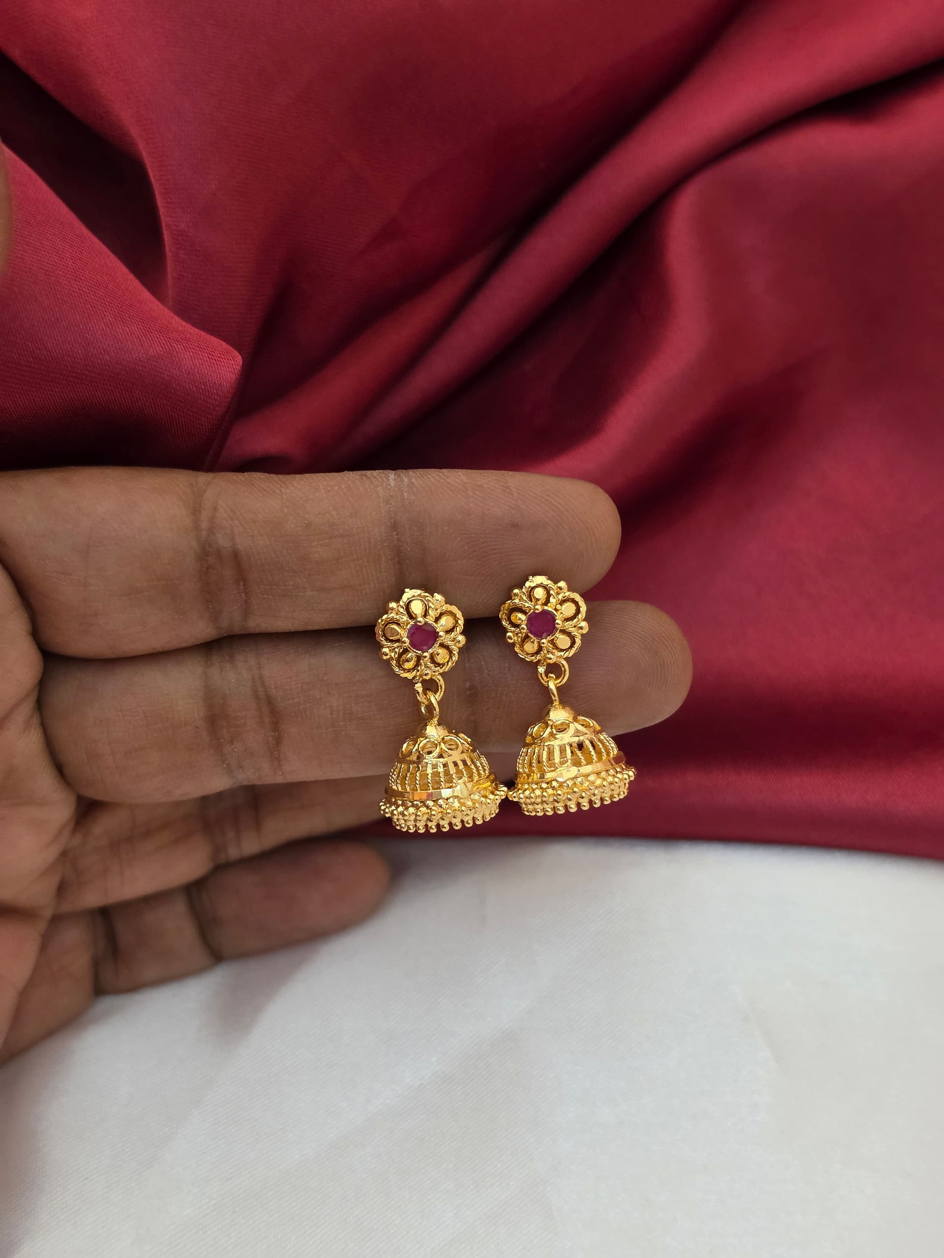 premium  foaming ad stone jhumka