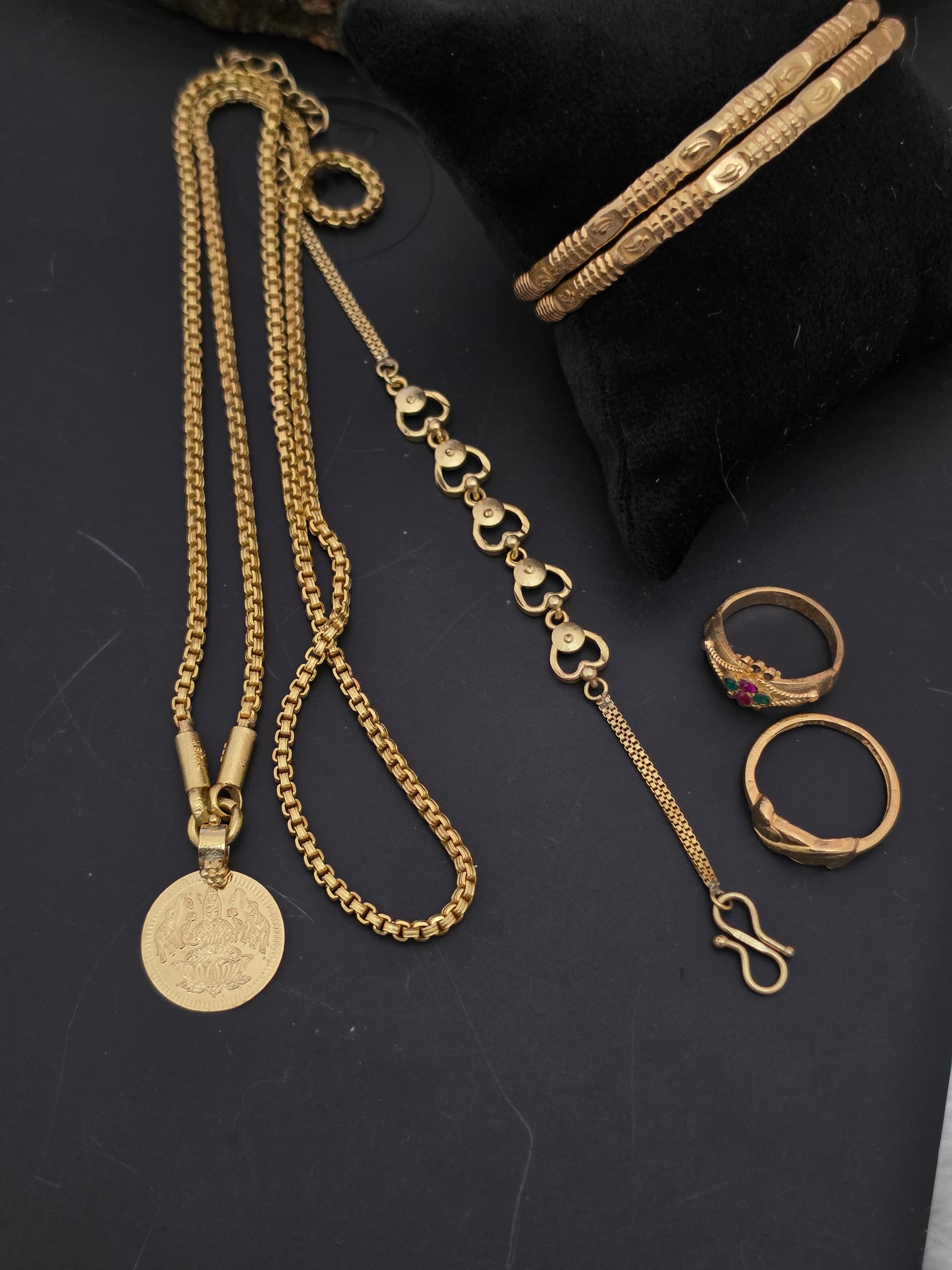 Premium  impon 24 inch dollar chain,bracelet, bangle with ring