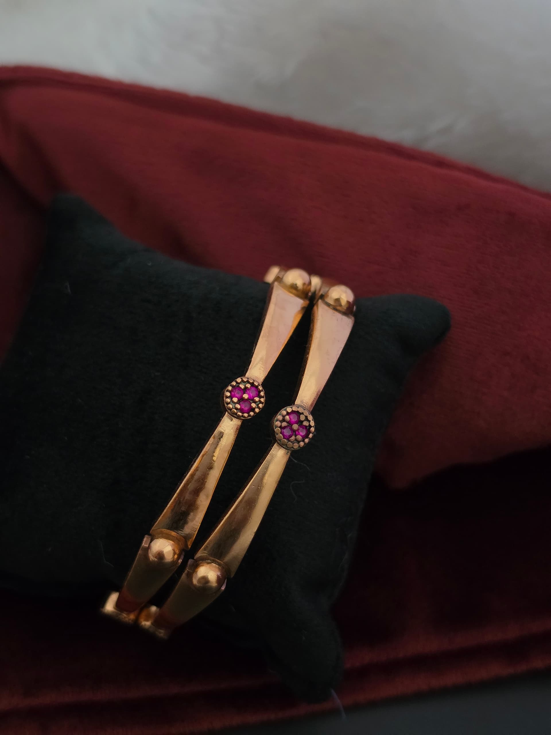 Premium impon ad ruby stone bangle