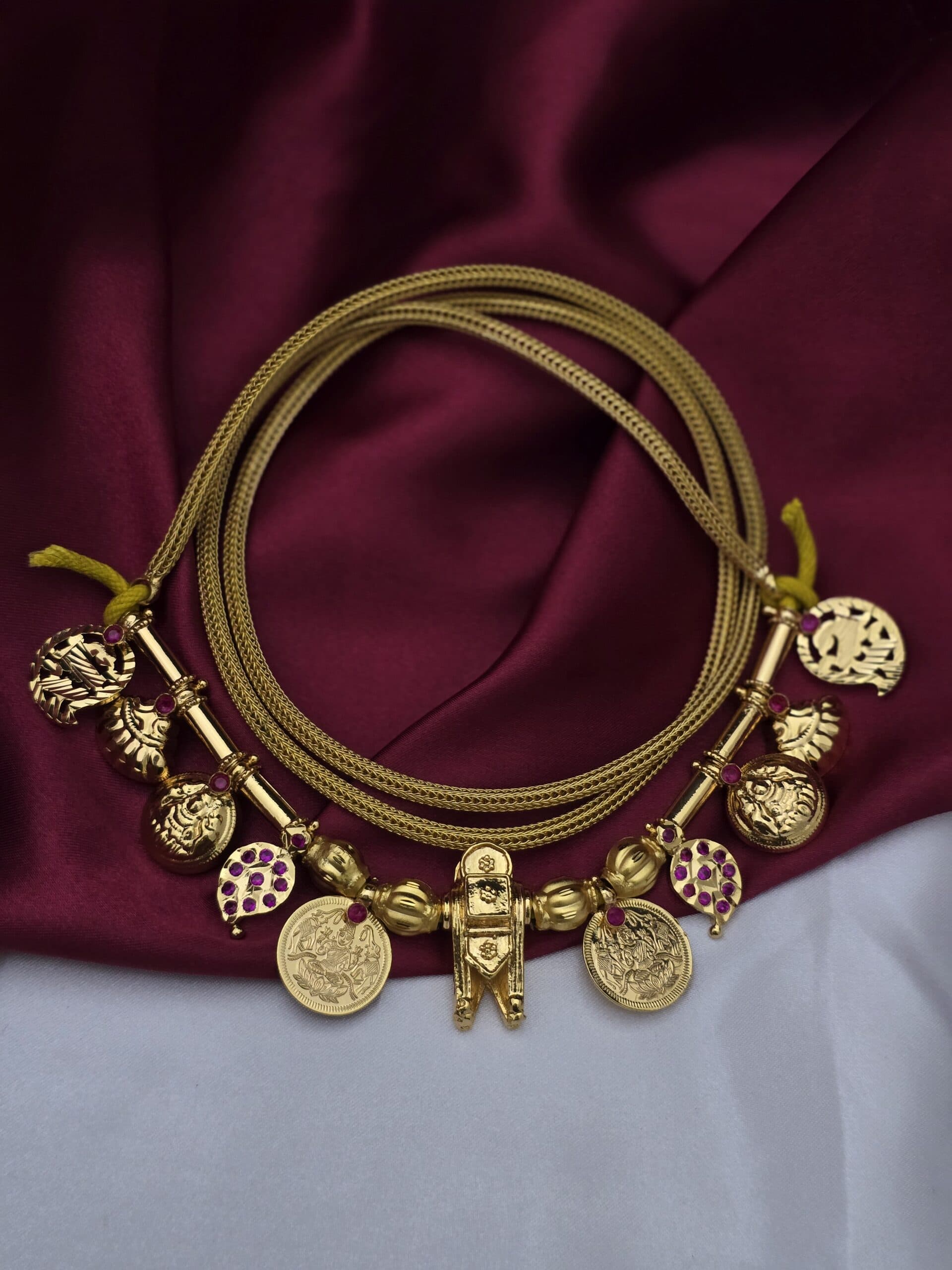 Micropolished Guarantee Thali Set comes 24 inches chain