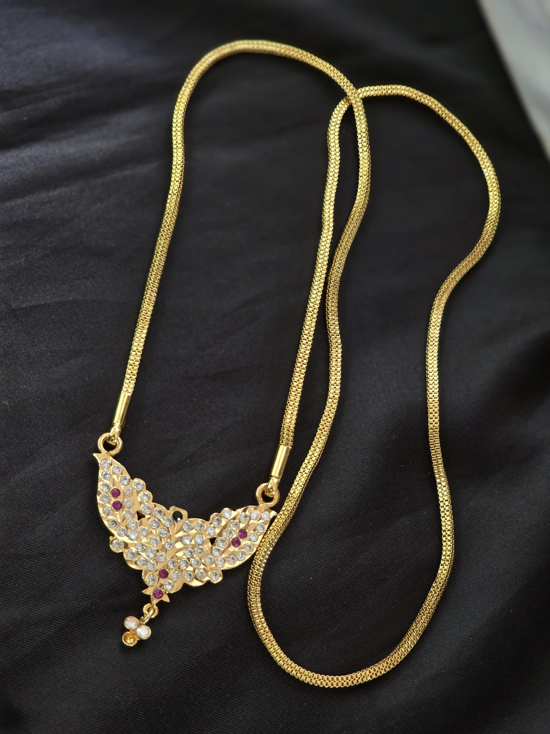 Premium gold look 28 inches dollar chain