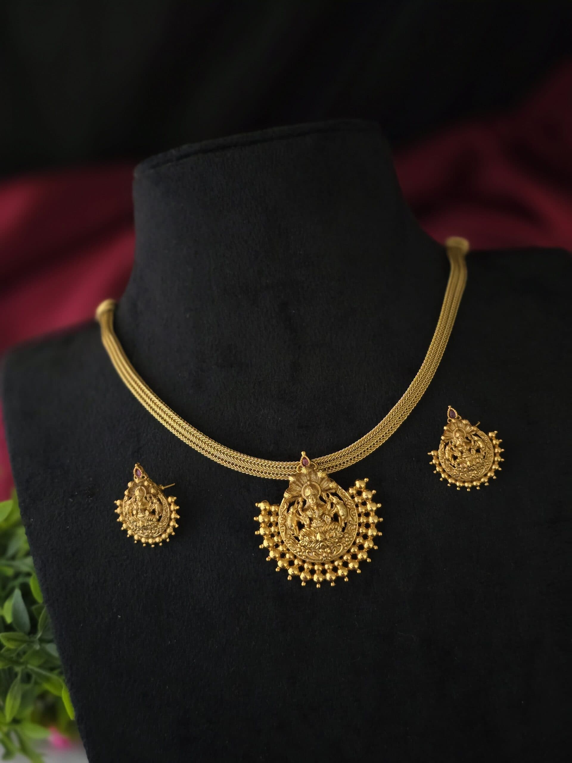 Premium Lakshmi Necklace with stud