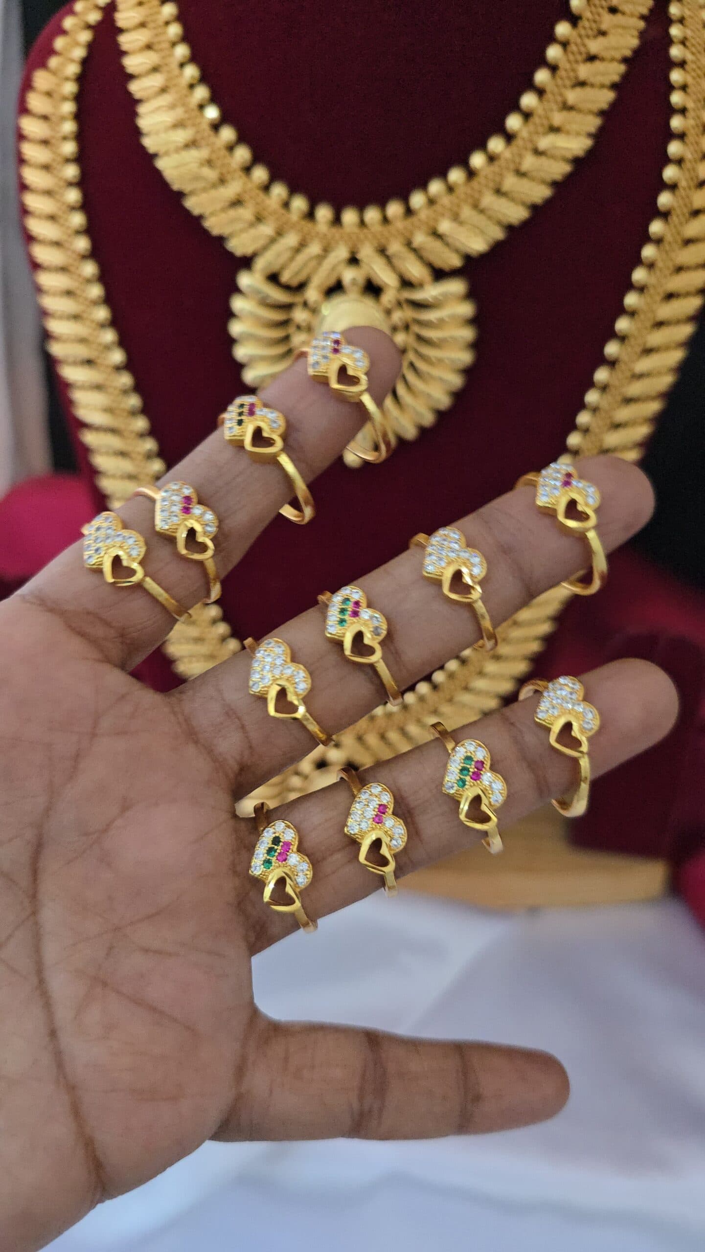 Premium foaming ad ring real gold tone look