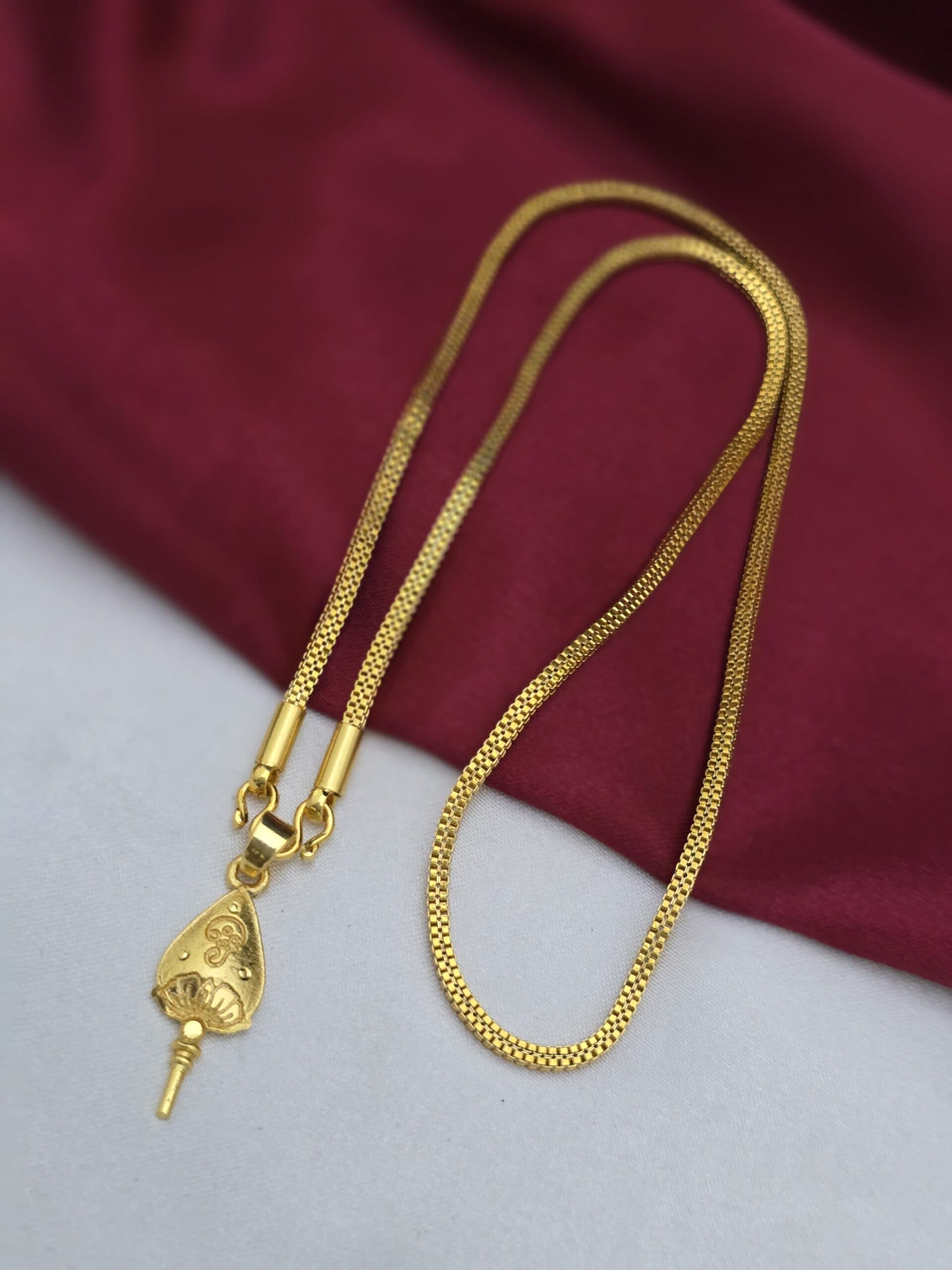 Premium 18 inches plain vel dollar chain