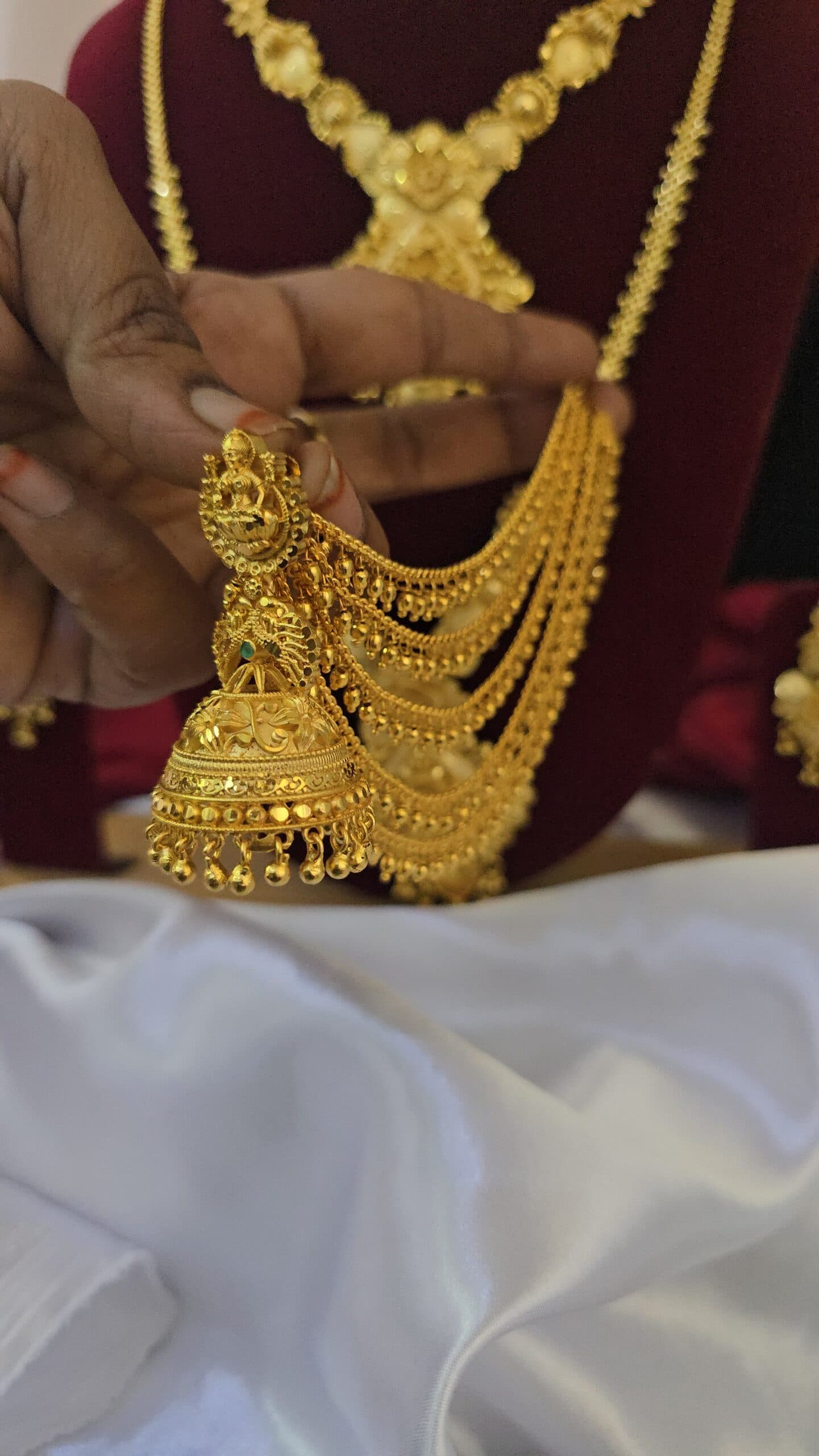 Premium foaming jhumka with mattal comes five line