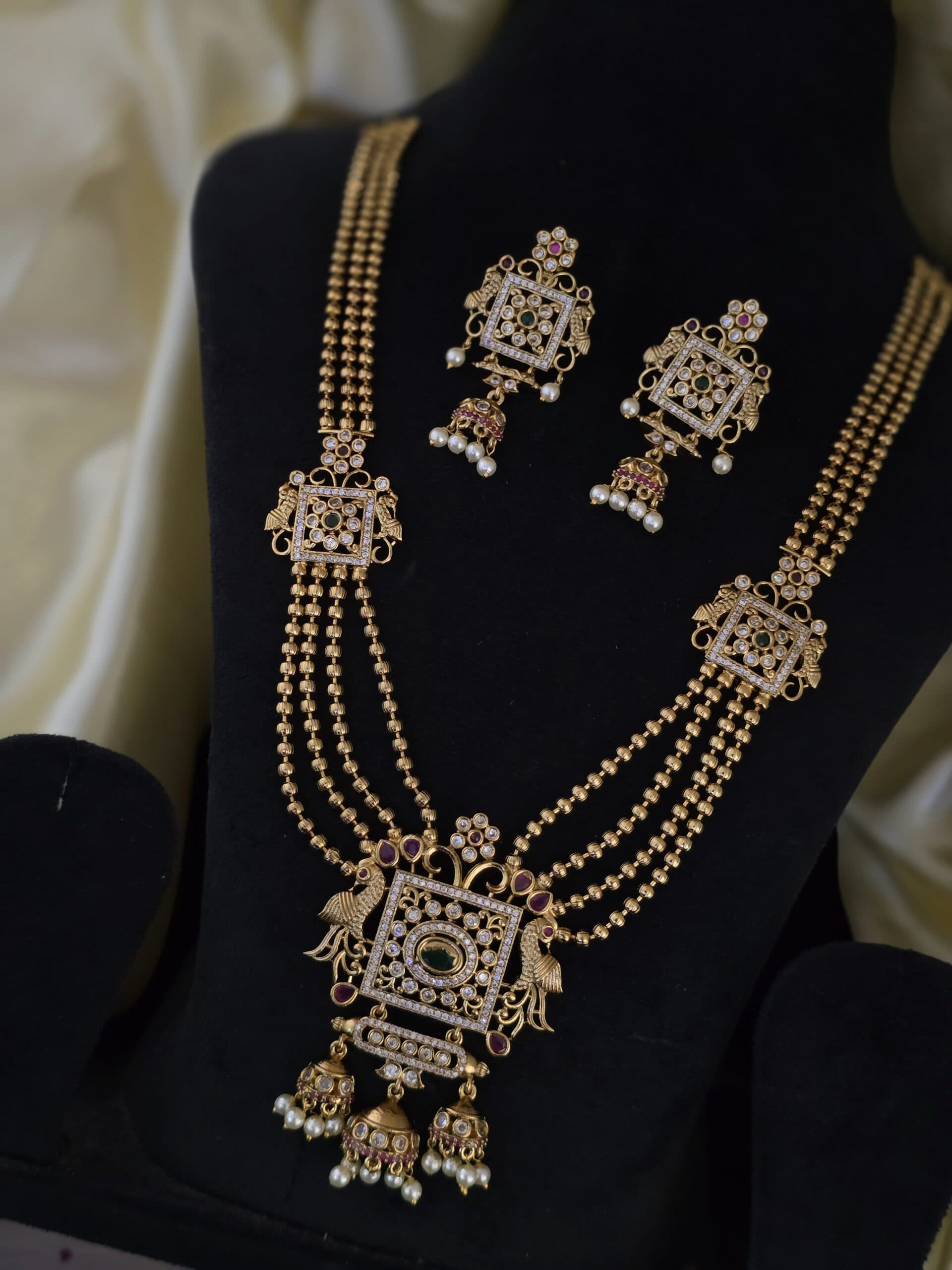 Premium matt wedding mid haram with stud