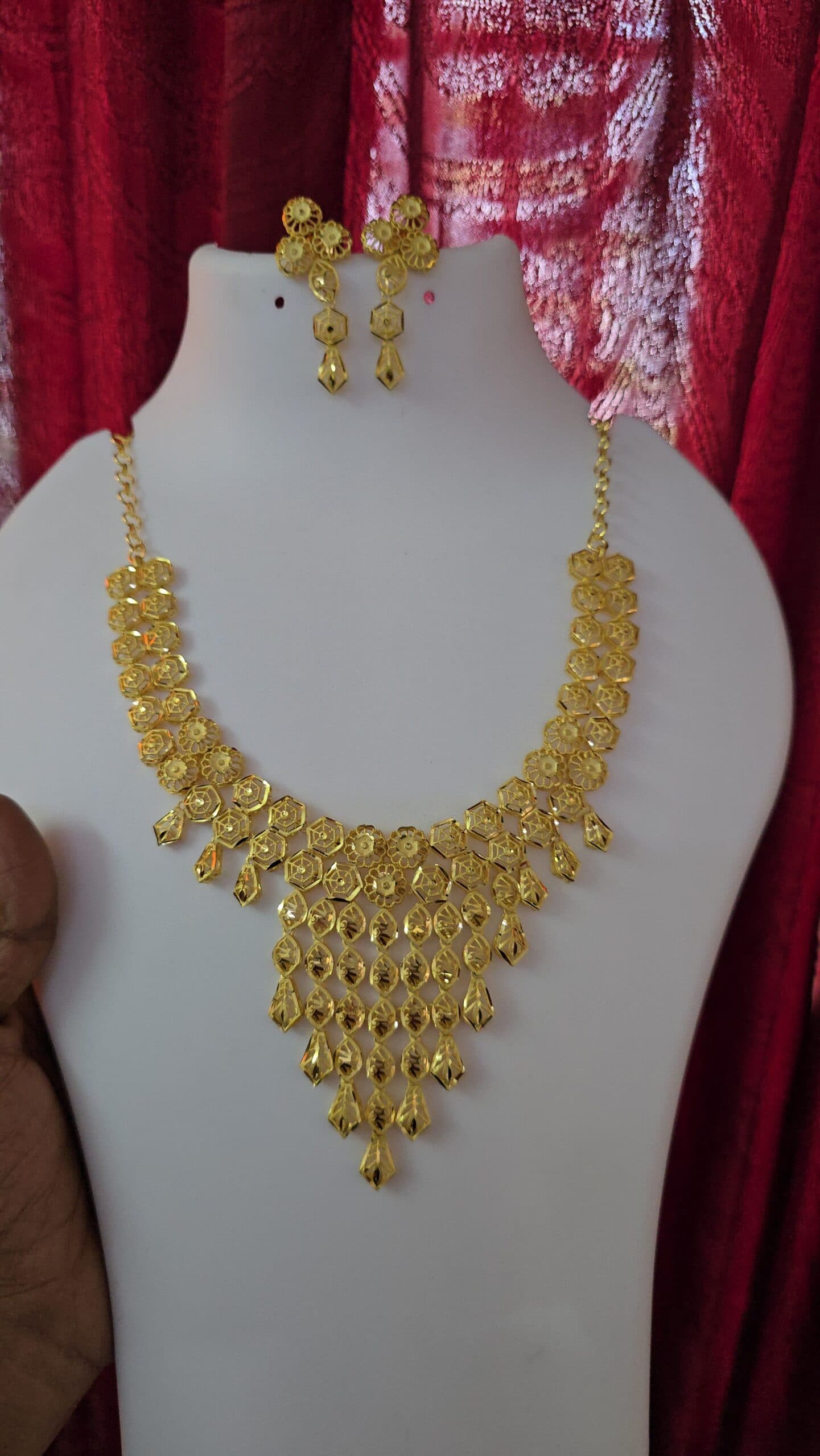 Premium foaming wedding imitation Turkish necklace with stud