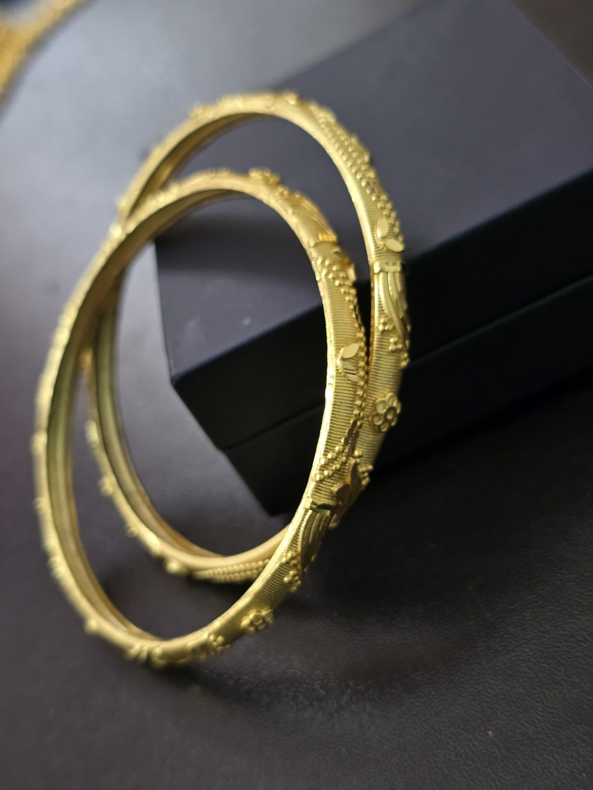 Foaming Gold Plated Thick Bangle