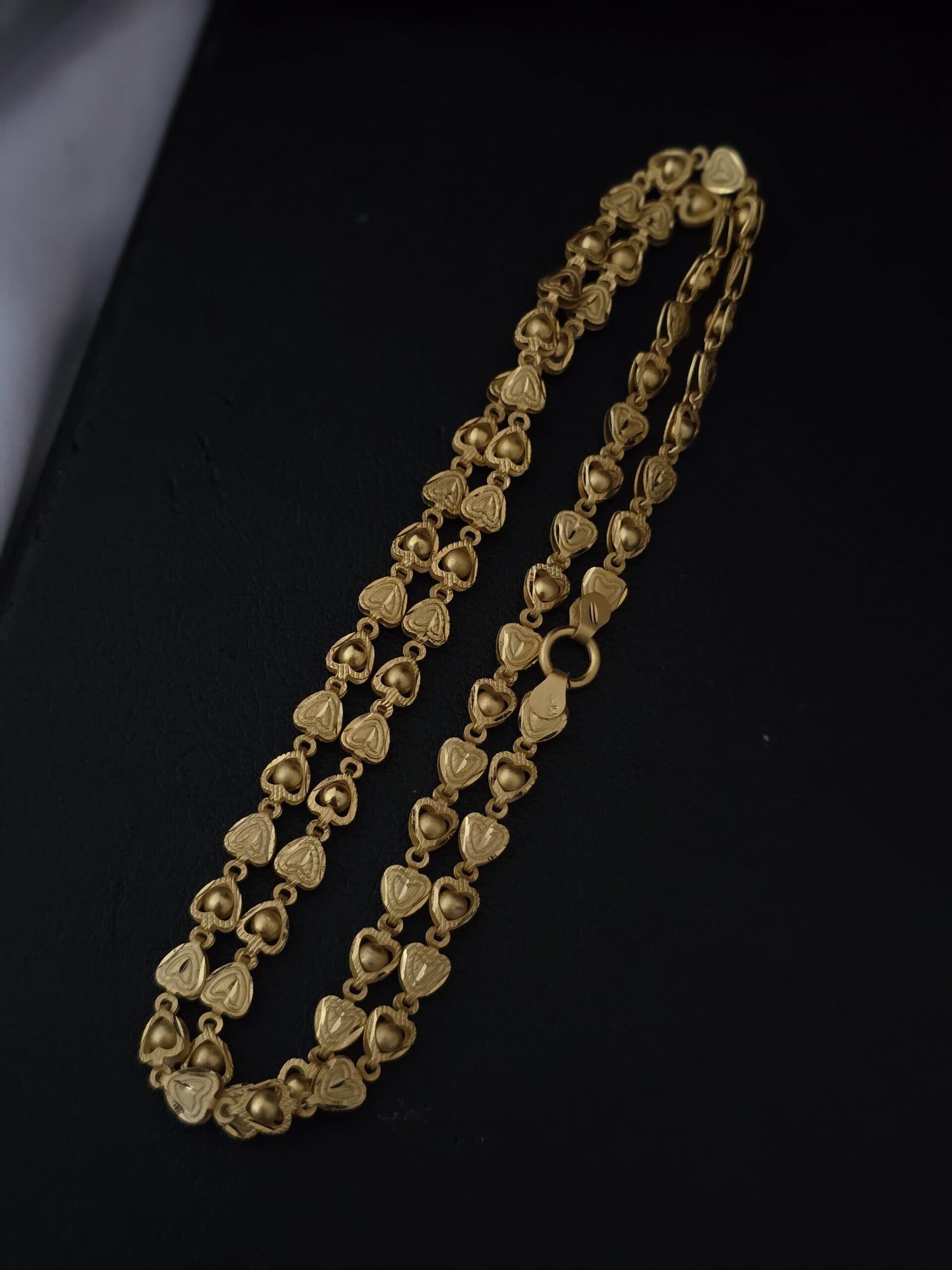 Premium foaming heart model 24 inches chain