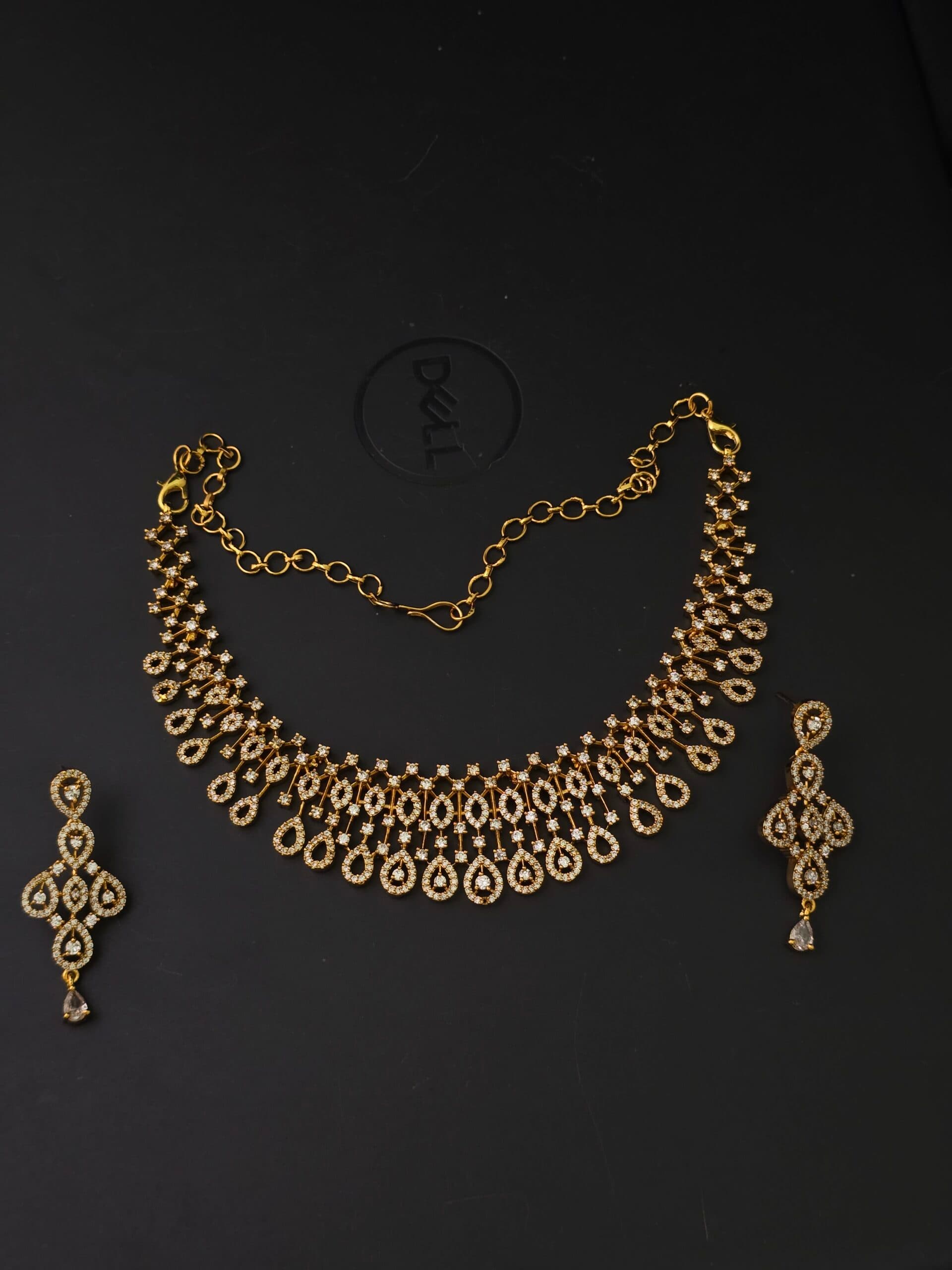 Premium matt AD stone necklace