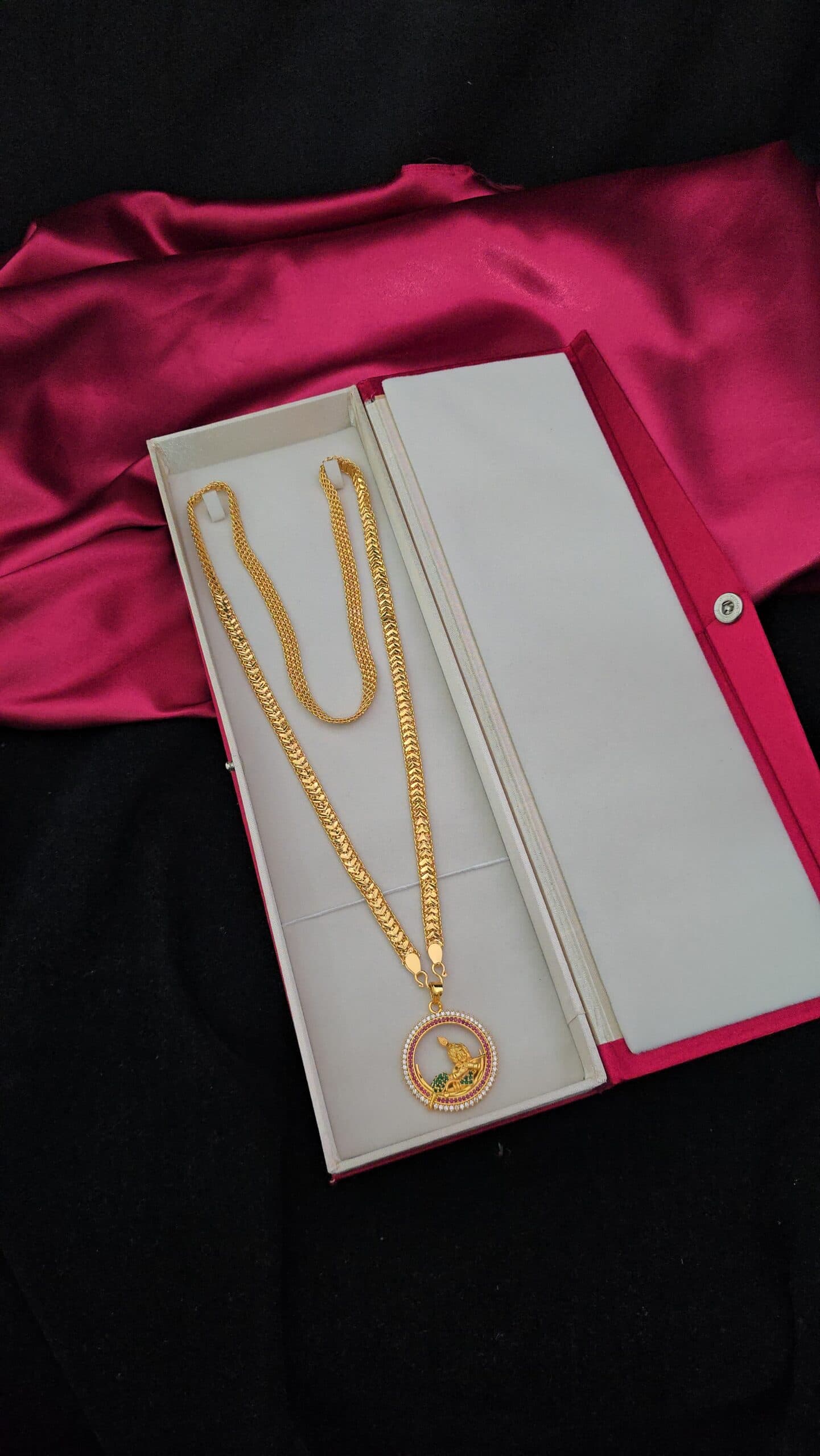 Premium 32 inches ad lord krishna dollar chain
