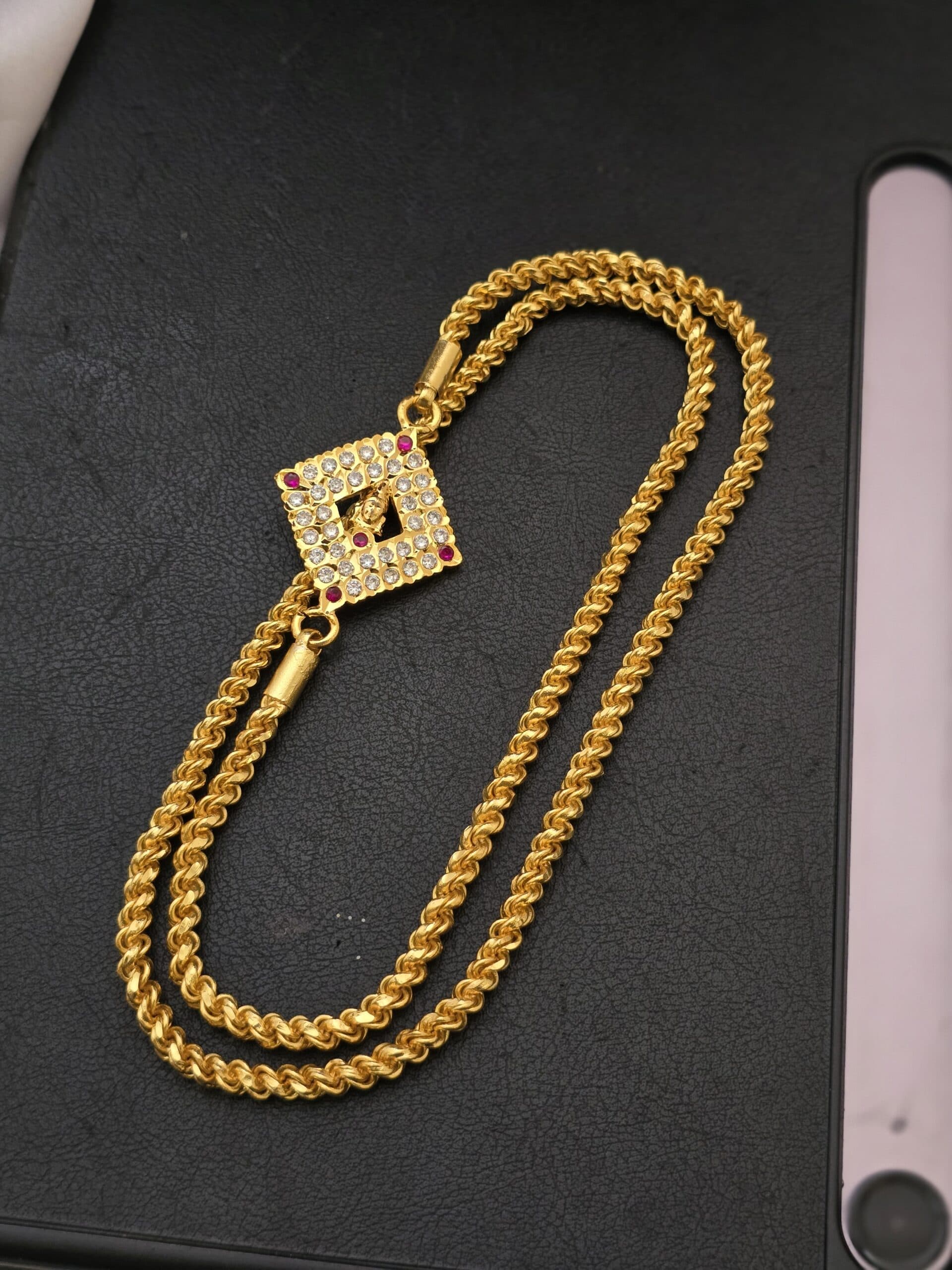 Premium 32 inches lakshmi impon mugappu chain