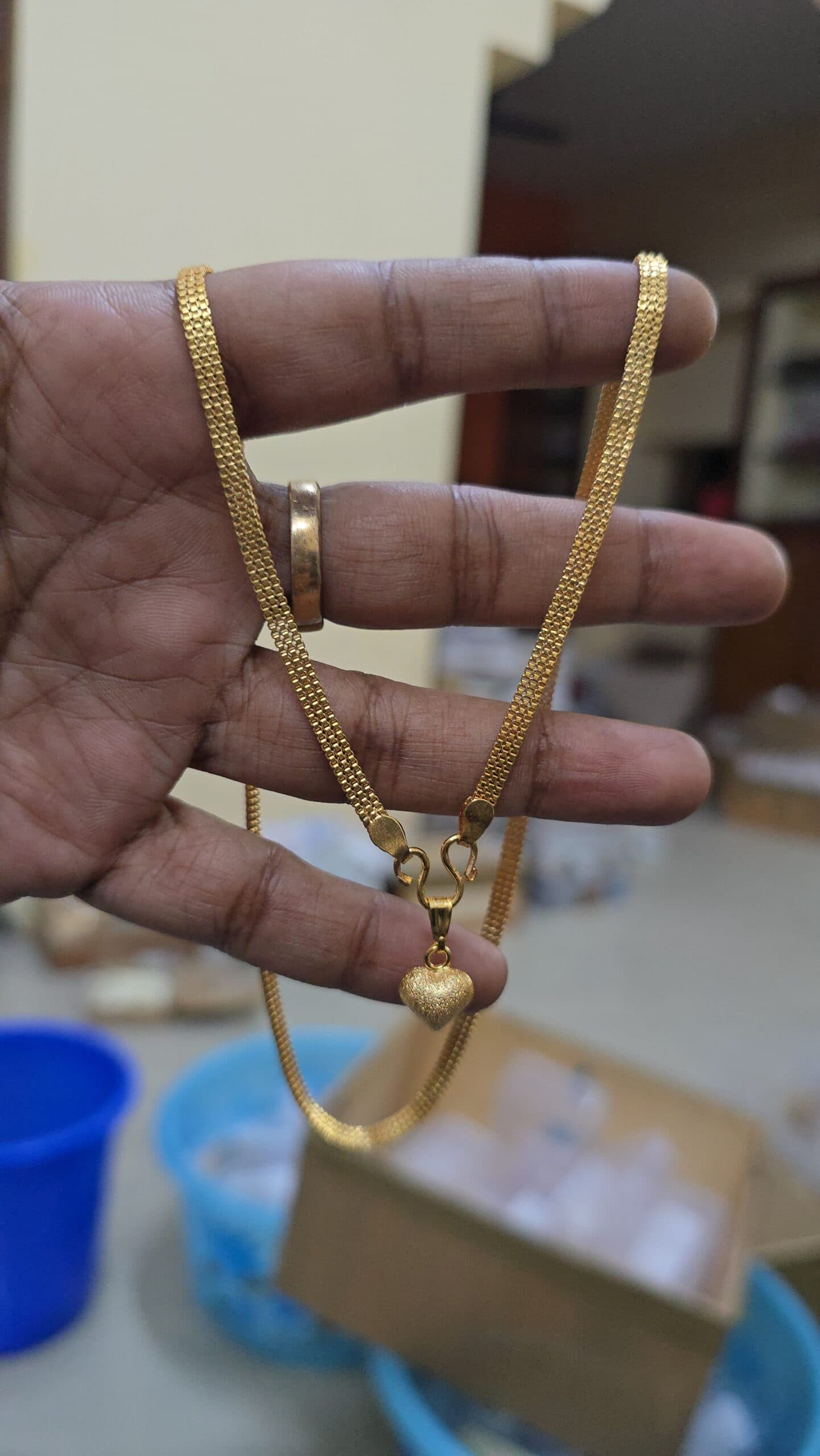 Premium 18 inches heart dollar chain