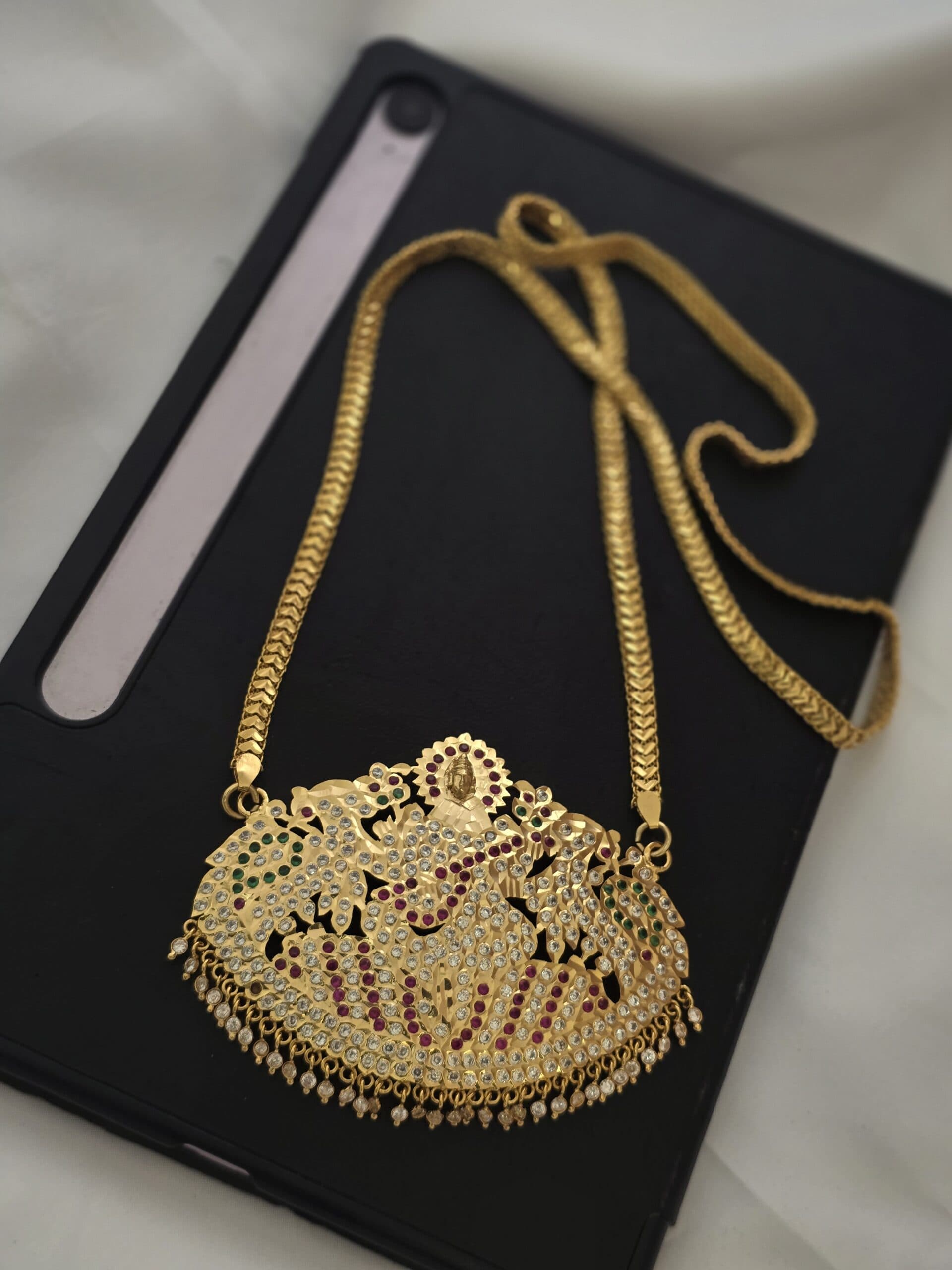 Premium impon 34 inches goddess saraswathi dollar chain