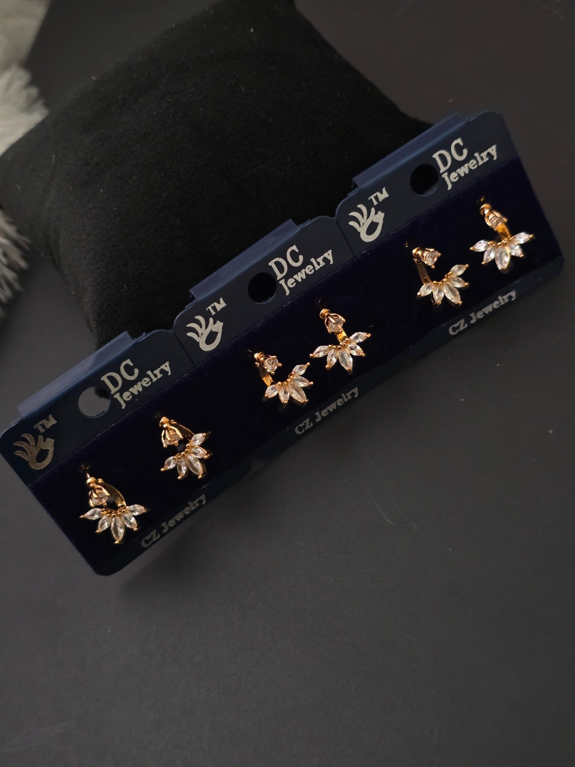 Premium rose gold AD stone stud