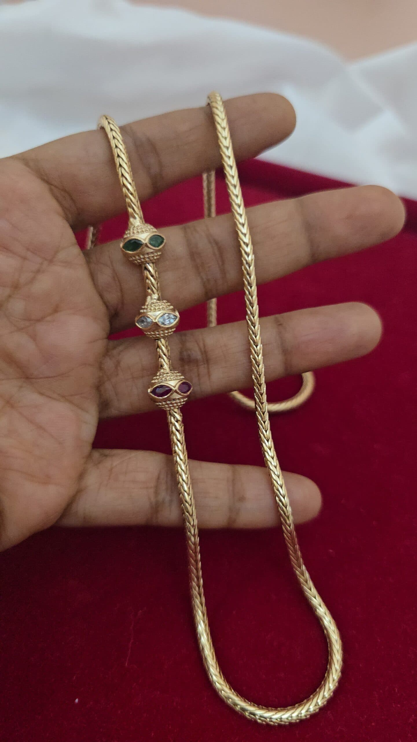 Premium 26 inch impon AD stone mugappu chain