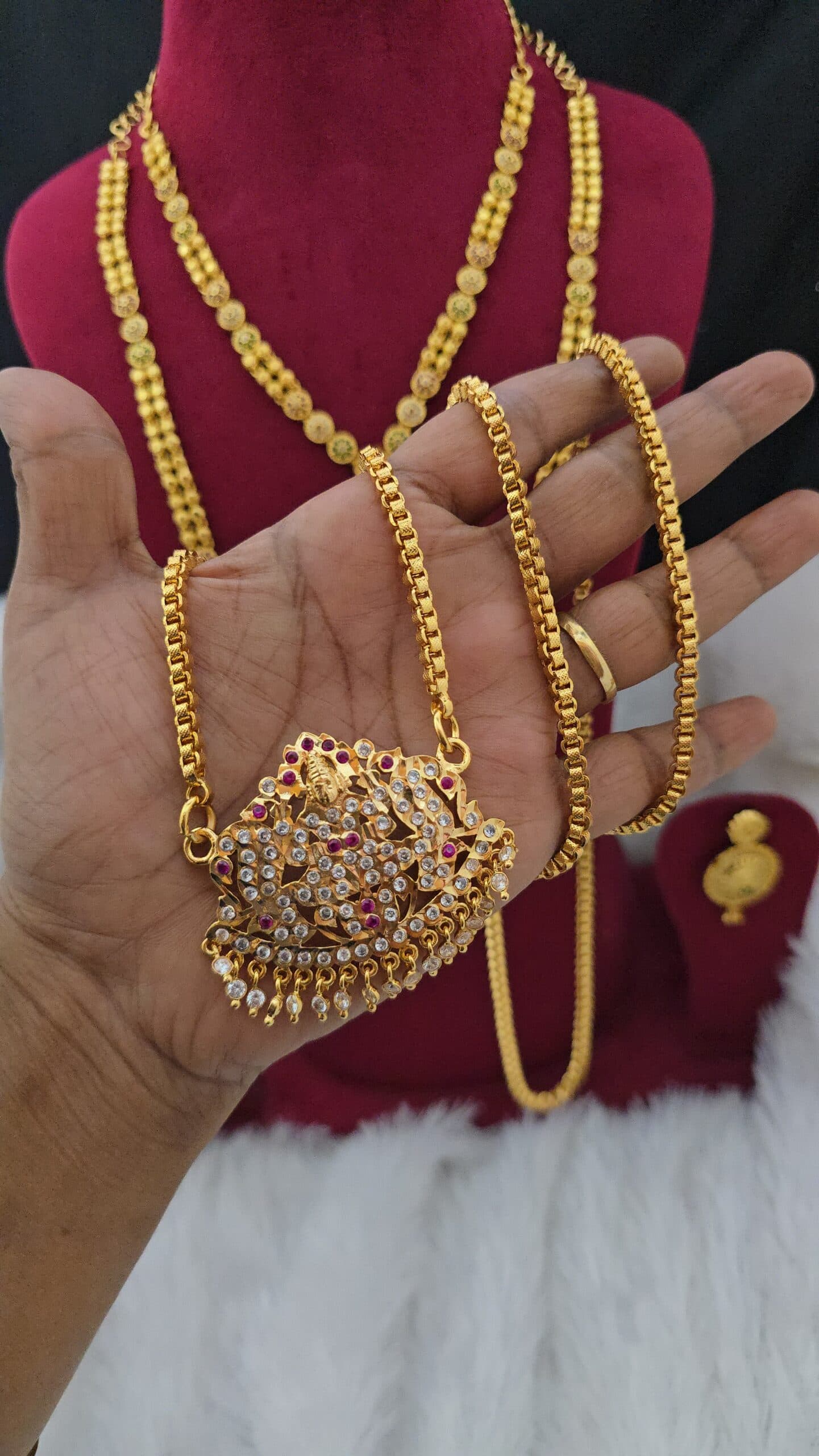 Premium impon 38 inch lakshmi dollar chain