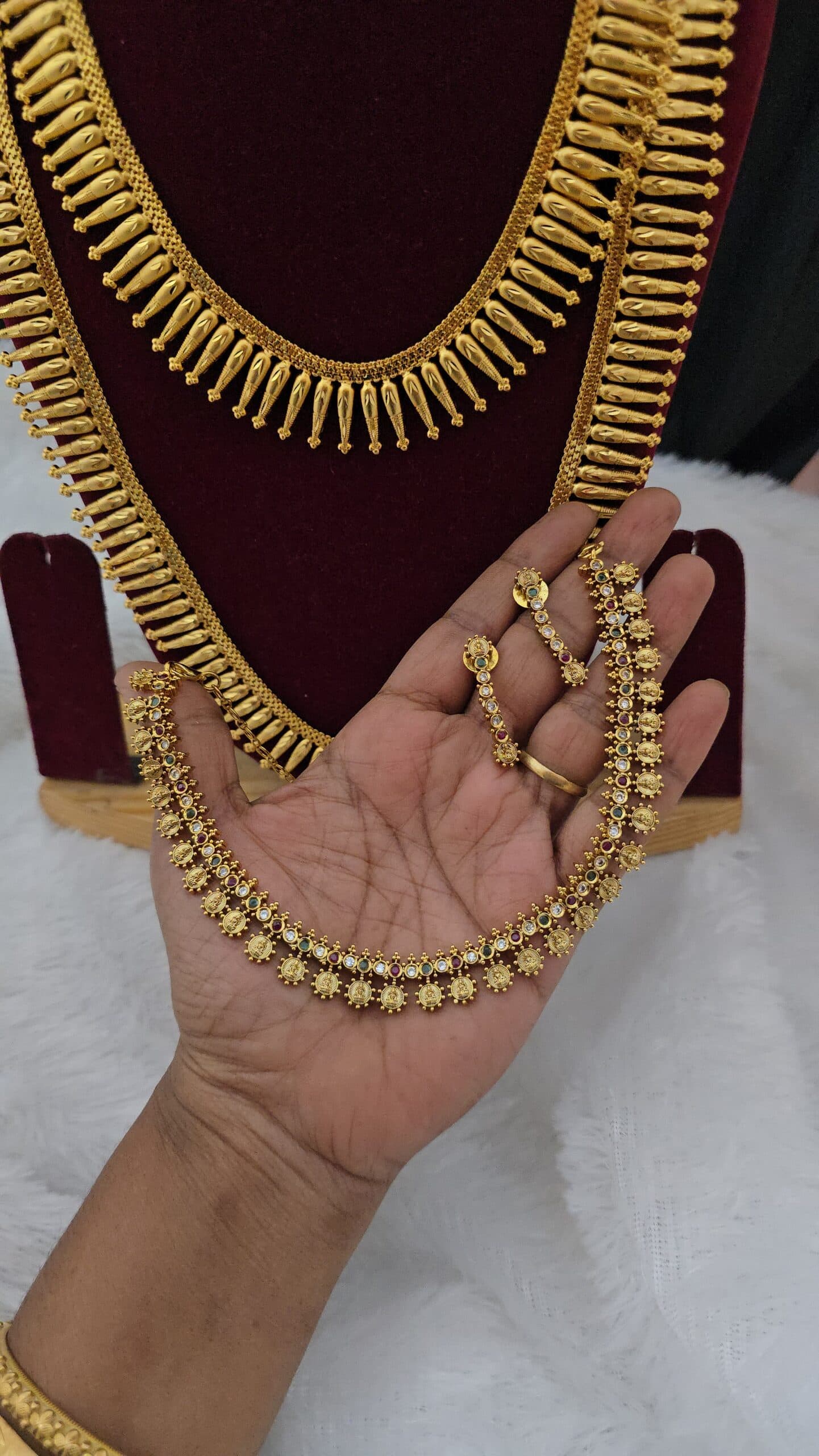Premium Matt necklace with earing