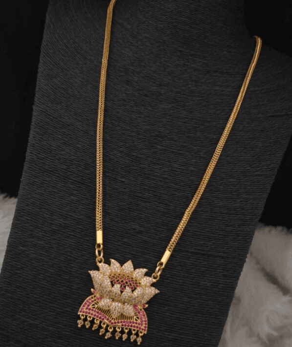 Premium foaming AD stone lotus dollar chain