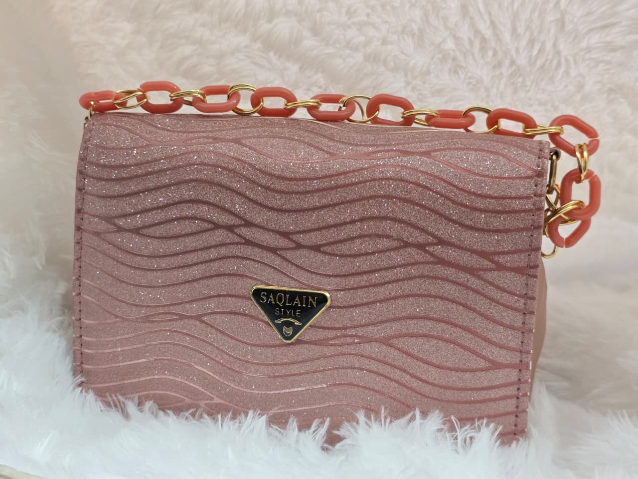 Premium Pink Tide Sparkle Sling Bag