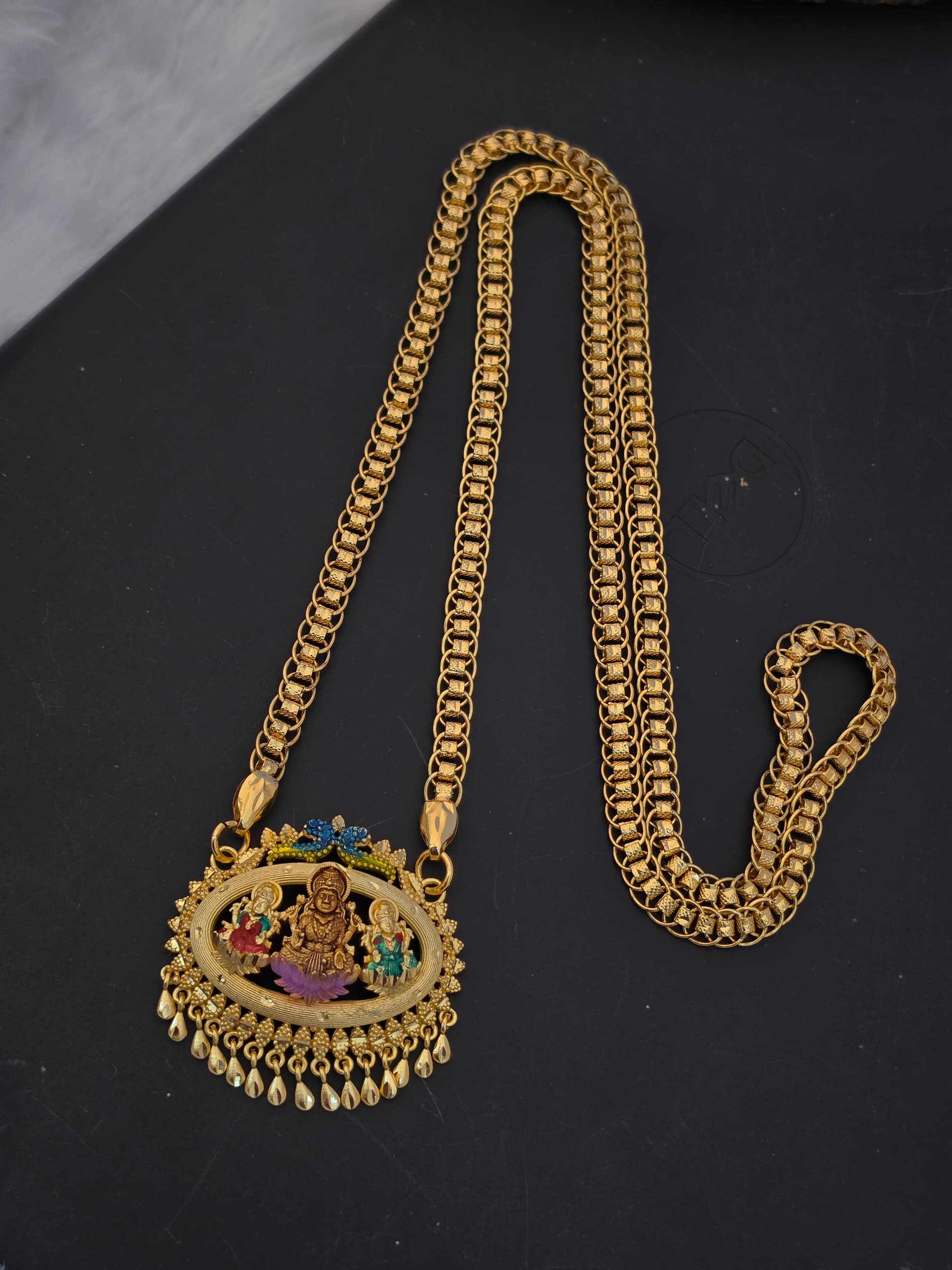 Premium foaming enamel lakshmi dollar chain 32 inch 