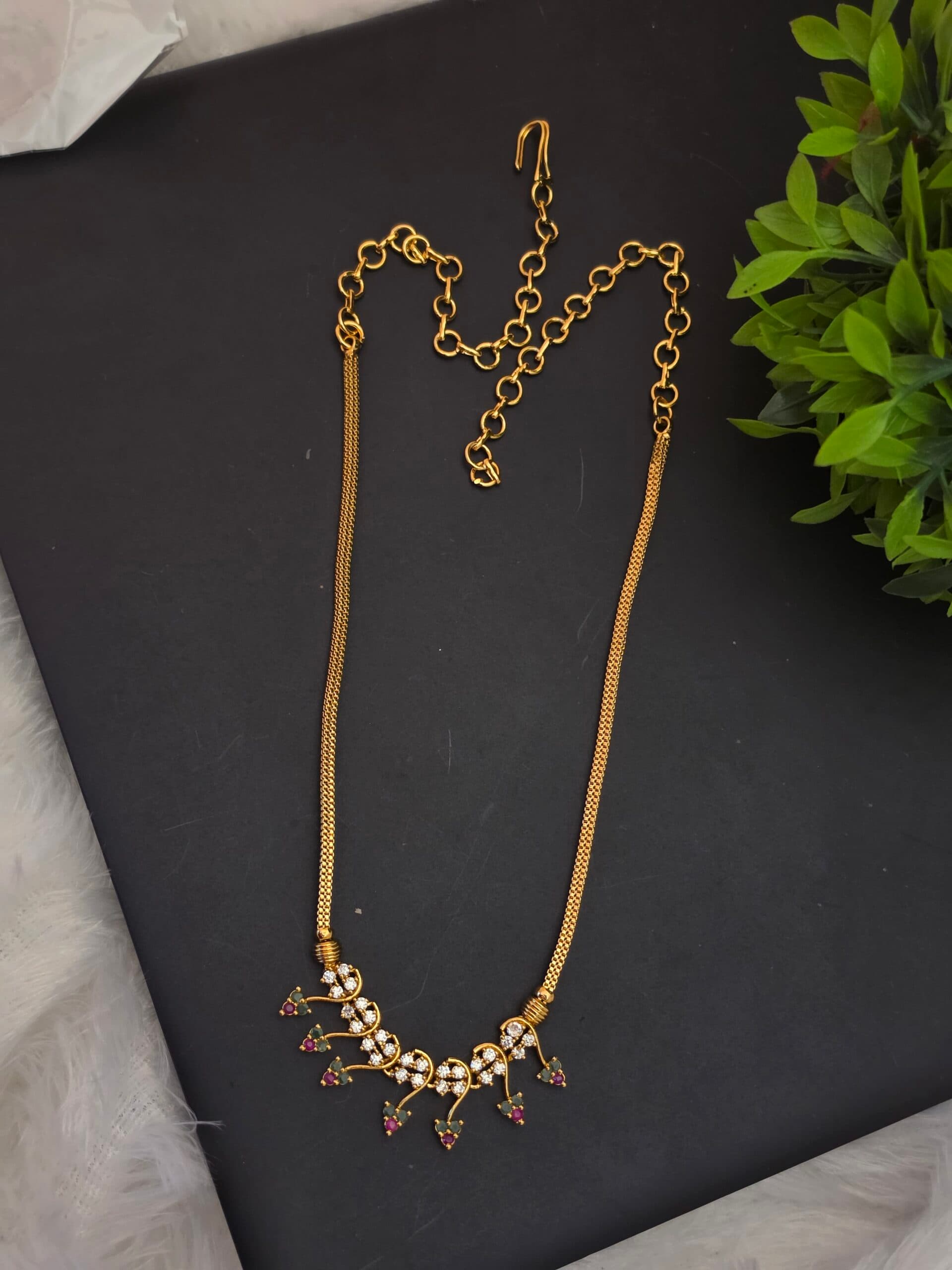 Premium quality diamond look comes 24 inches necklace