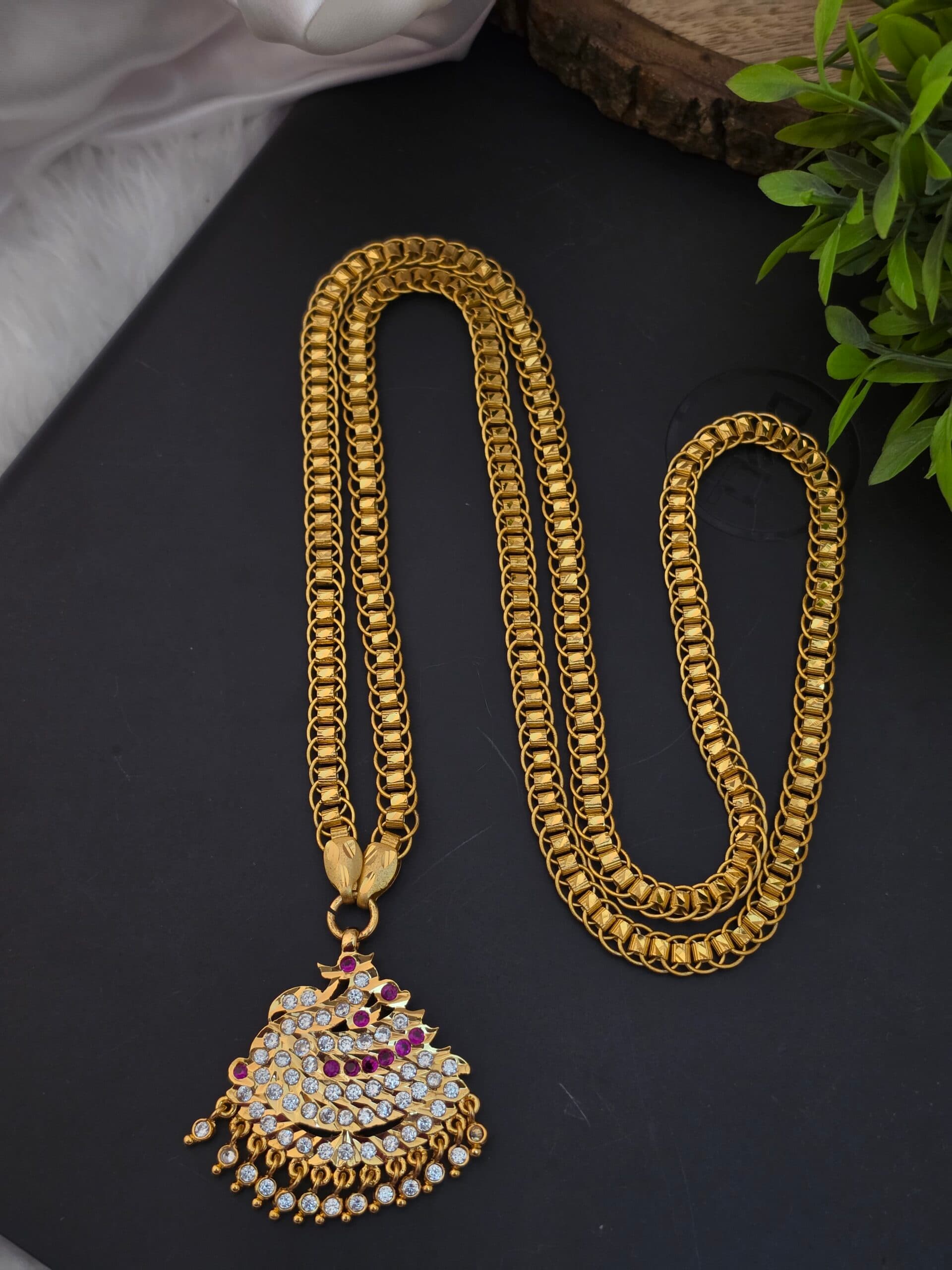 Premium impon 32 inch ad stone chain
