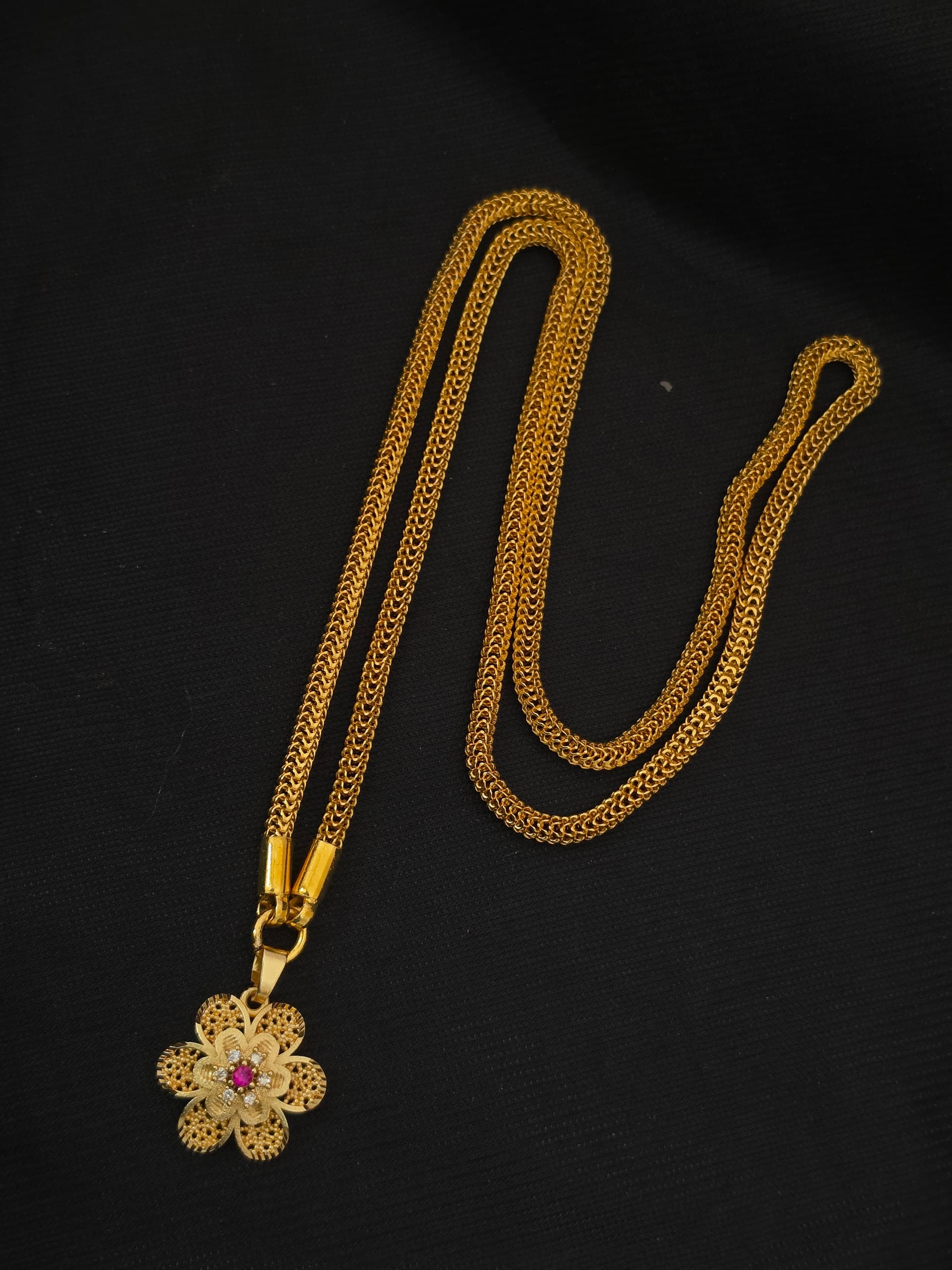 premium foaming 28 inch ad stone flower dollar chain 
