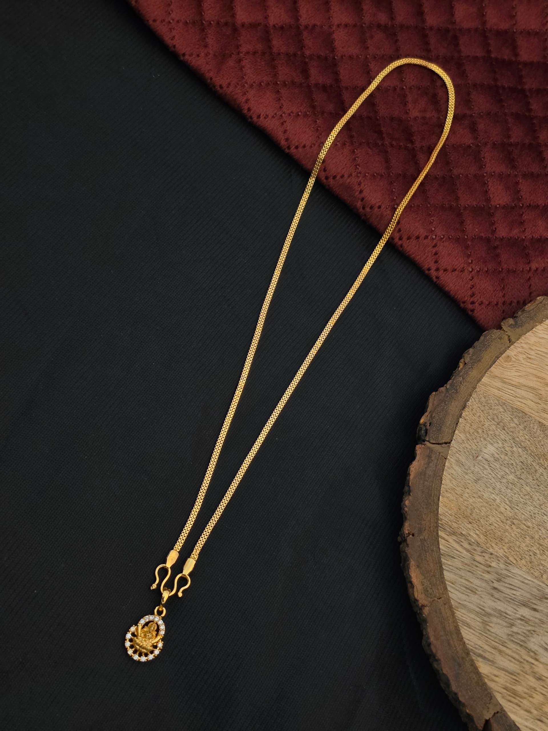 One Day Offer Sale Premium Lakshmi Ad Stone Dollar Chain