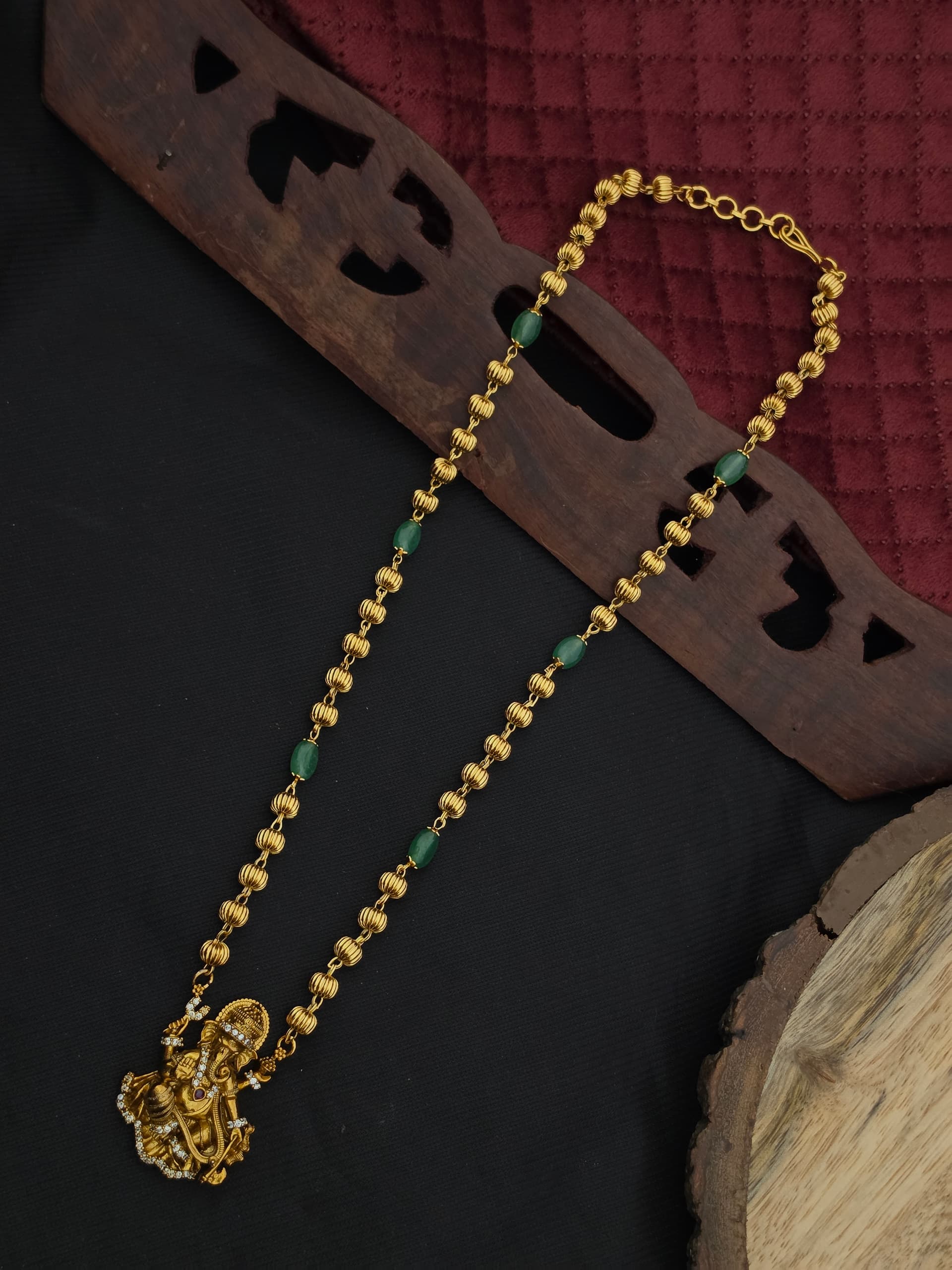 Premium Matt Finish Vinayagar pendant Malai